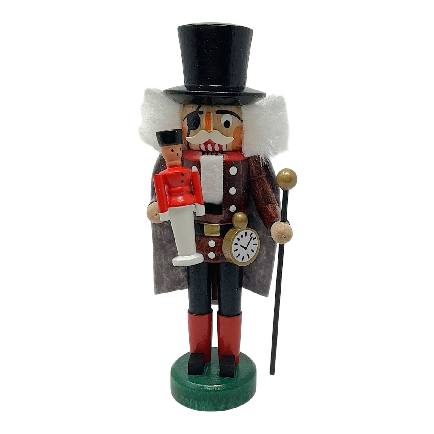 Pinnacle Peak Trading Nutcracker Suite Herr Drosselmeyer German Wood Mini Christmas Nutcracker 5.25 Inch