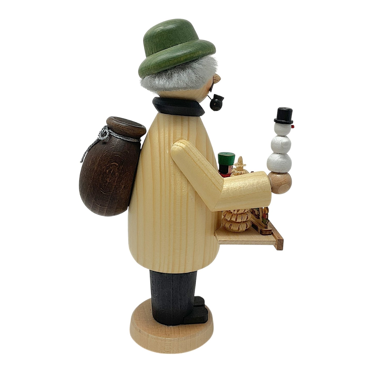 Pinnacle Peak Trading Christmas Market Seller German Wood Incense Smoker 7 Inch