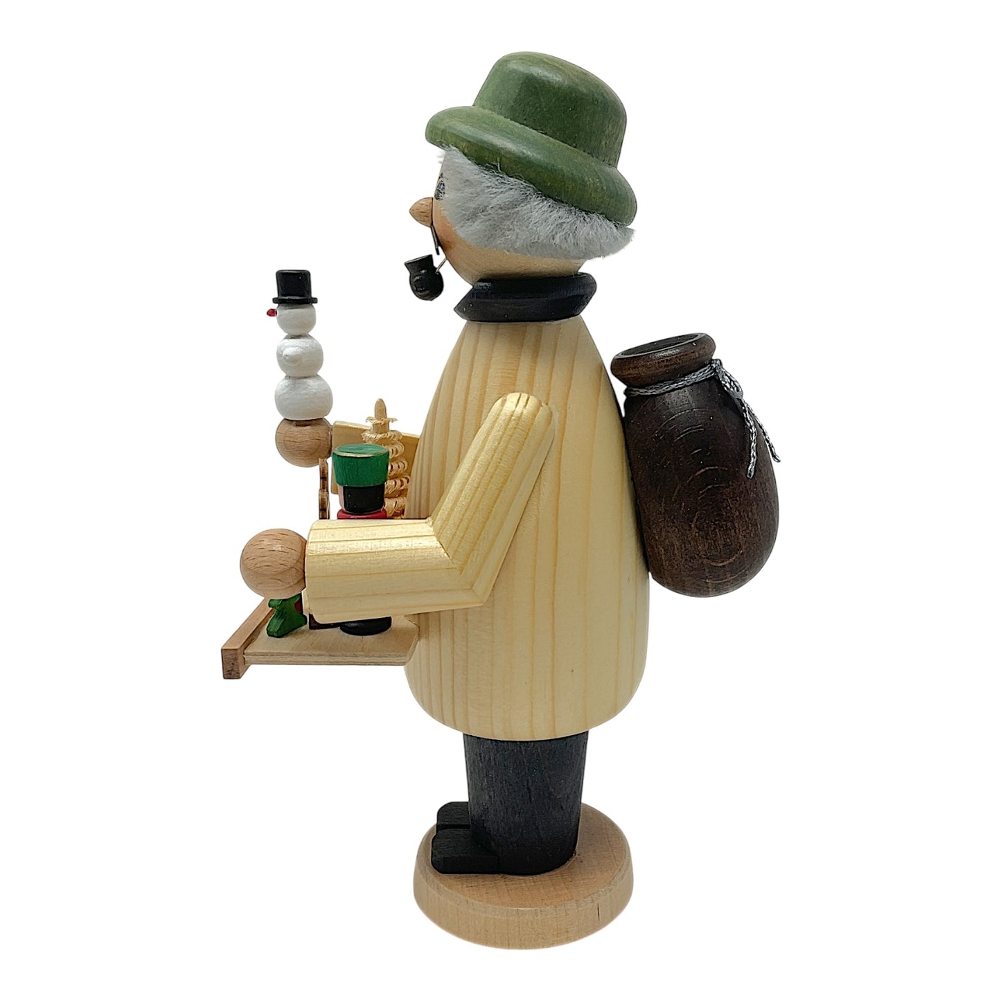 Pinnacle Peak Trading Christmas Market Seller German Wood Incense Smoker 7 Inch