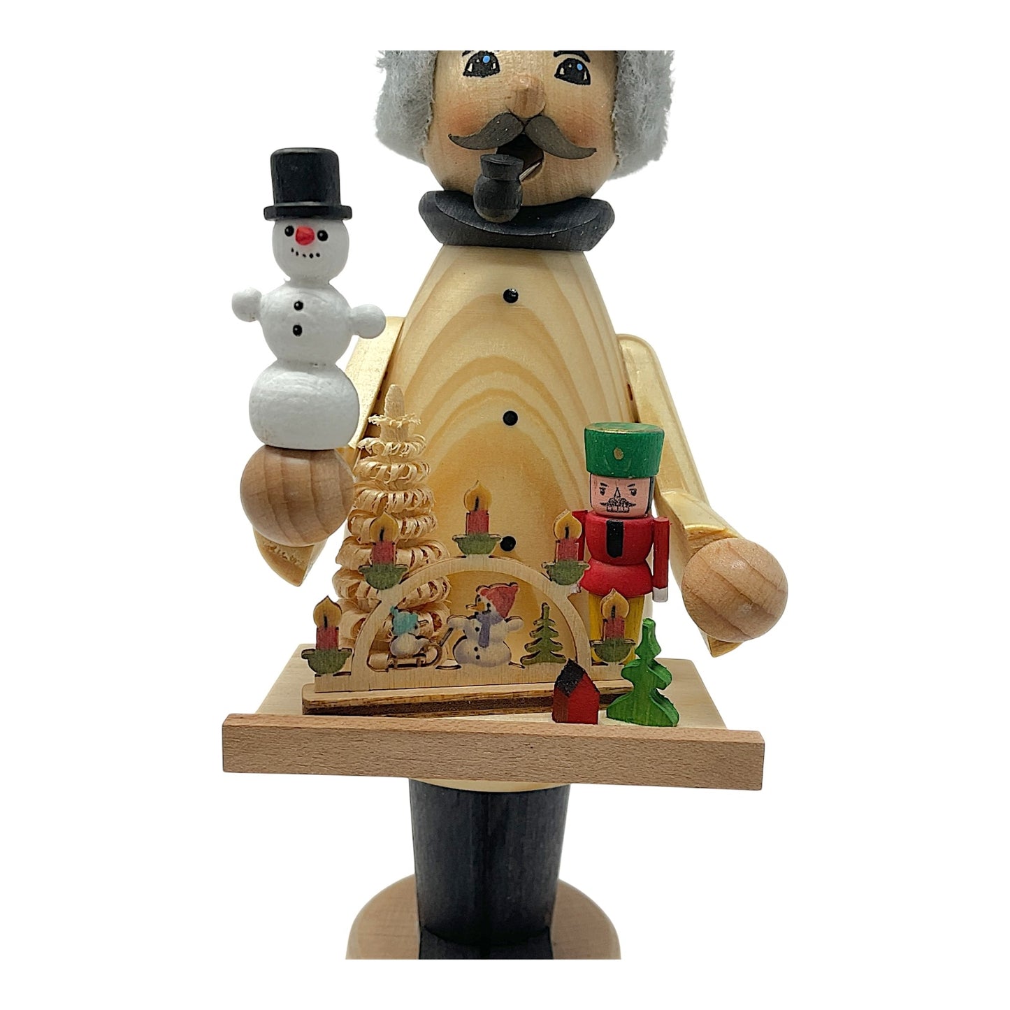 Pinnacle Peak Trading Christmas Market Seller German Wood Incense Smoker 7 Inch