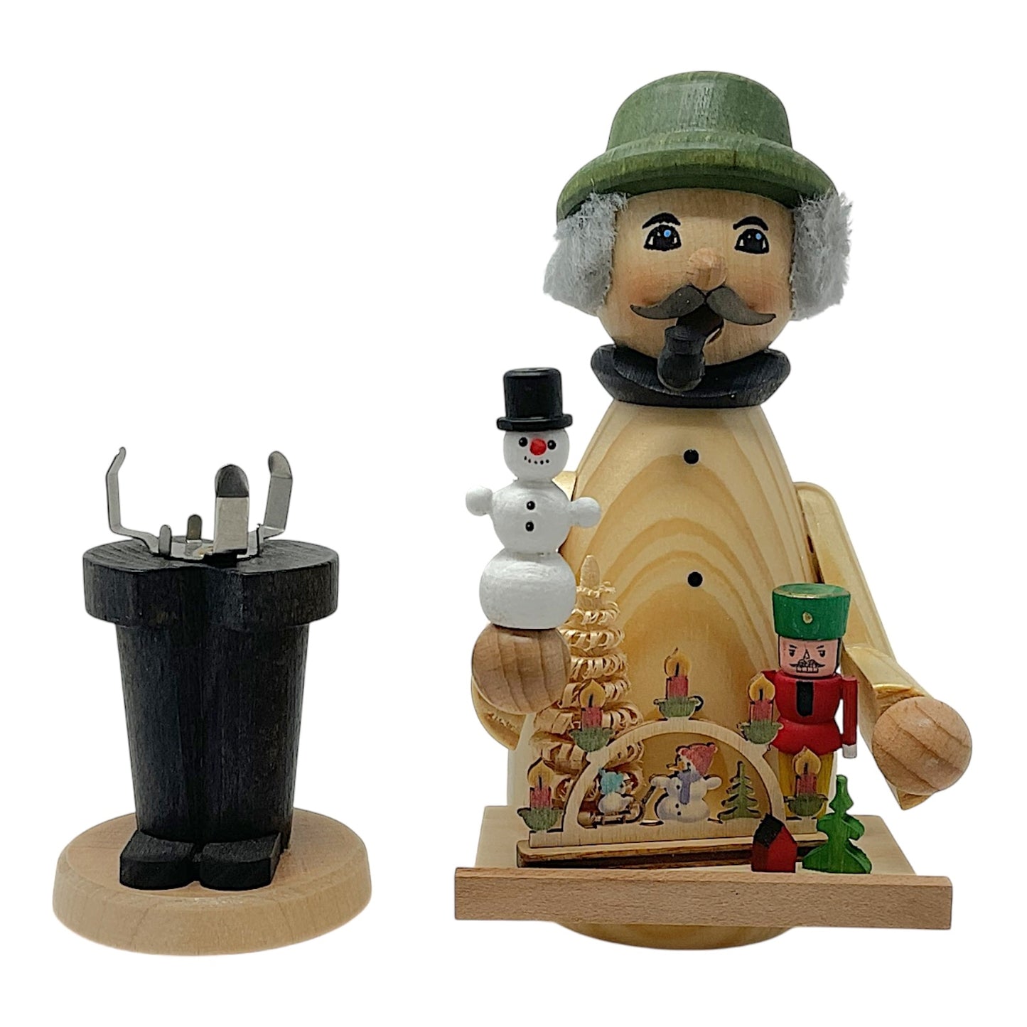 Pinnacle Peak Trading Christmas Market Seller German Wood Incense Smoker 7 Inch