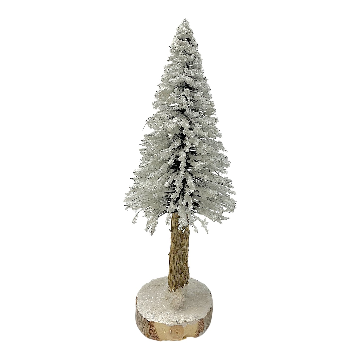 Pinnacle Peak Trading Realistic Snow Covered Christmas Trees German Wood Figurines Set of 3 Germany