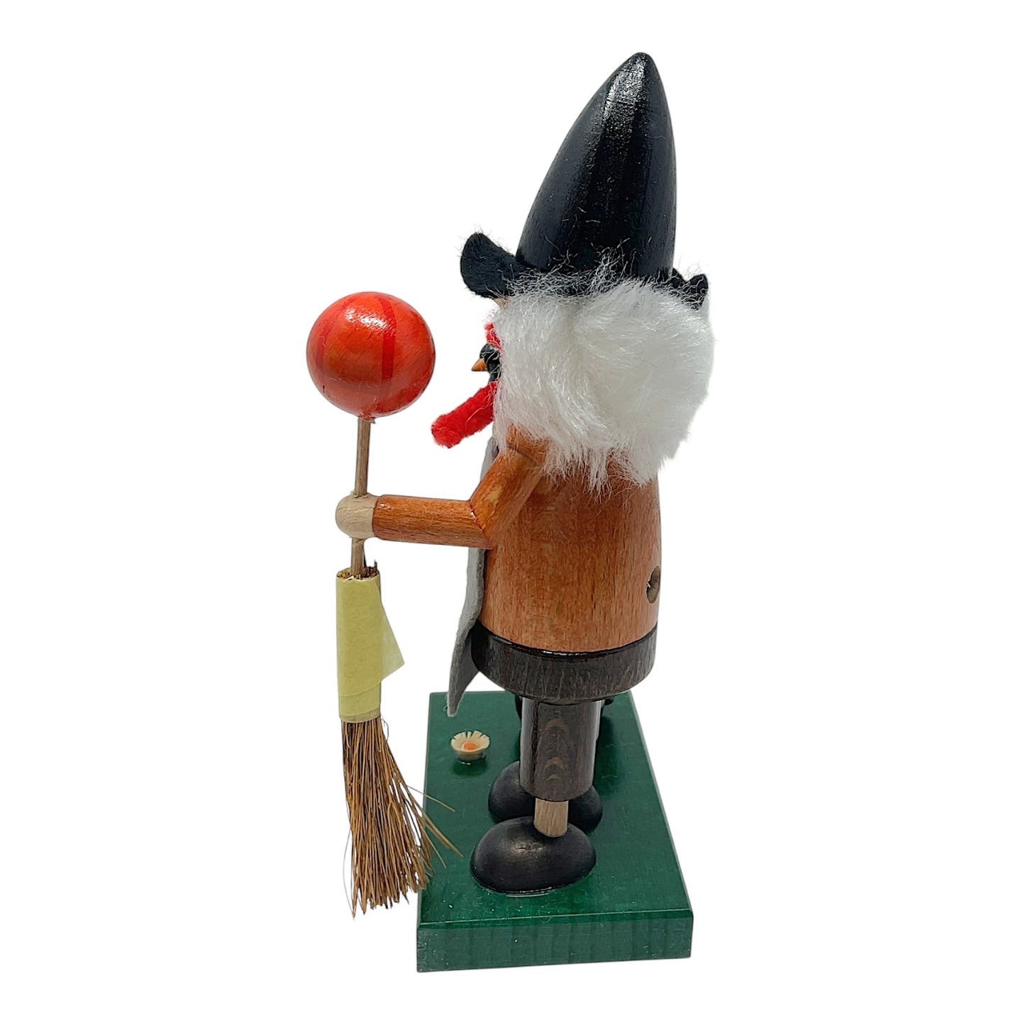 Pinnacle Peak Trading German Wood Mini Smoker Halloween Witch with Cat Incense Smoker Burner 6 Inch