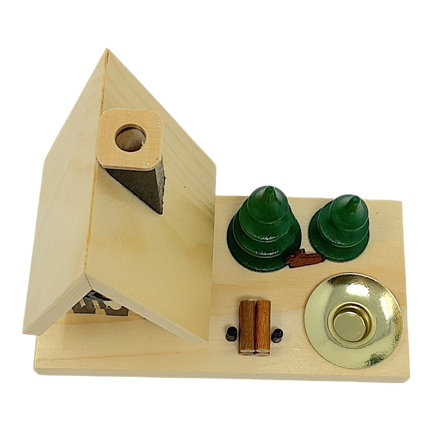 Pinnacle Peak Trading German Wood Forest Smokehouse with Rabbit Incense Smoker and Candle Holder