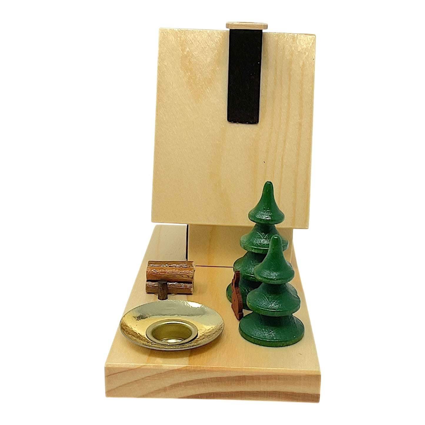 Pinnacle Peak Trading German Wood Forest Smokehouse with Rabbit Incense Smoker and Candle Holder