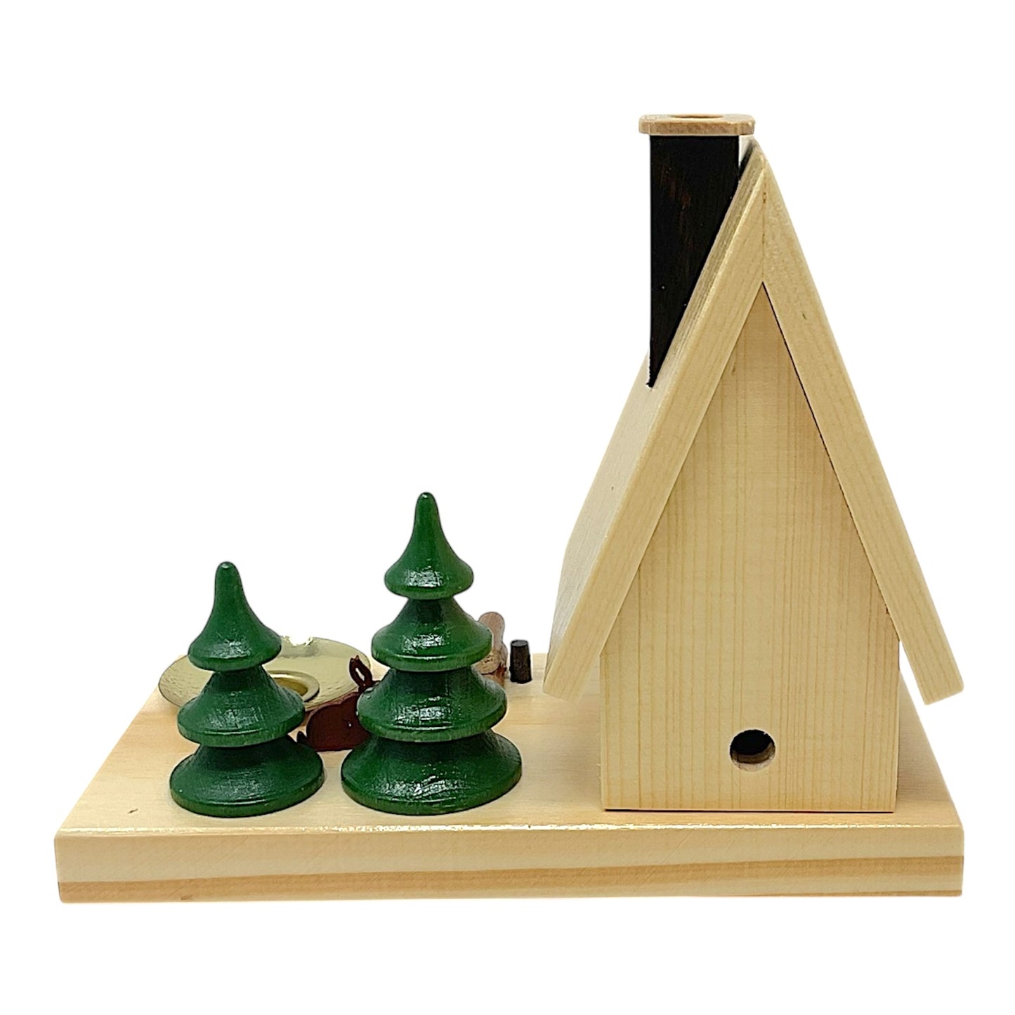 Pinnacle Peak Trading German Wood Forest Smokehouse with Rabbit Incense Smoker and Candle Holder