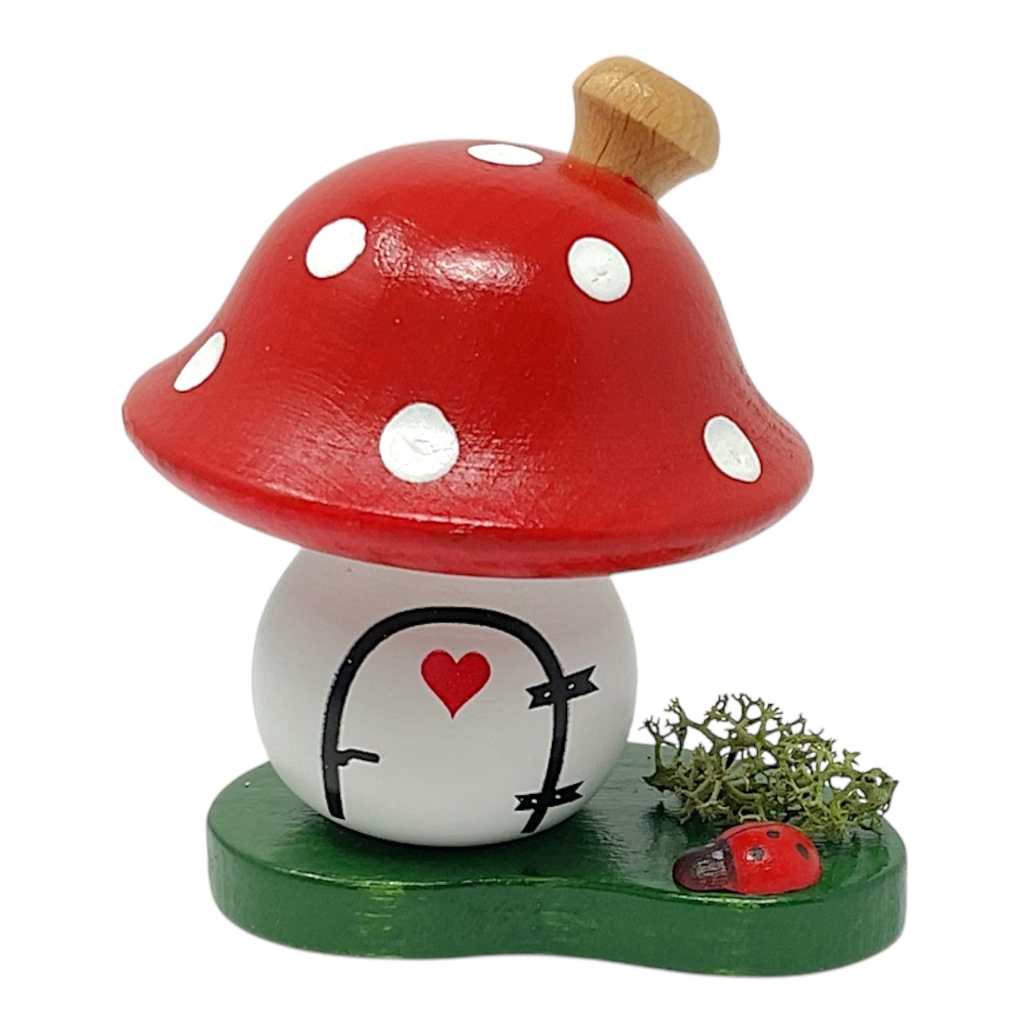 Pinnacle Peak Trading German Wood Red Mushroom Toadstool Incense Smoker 2.7 Inch