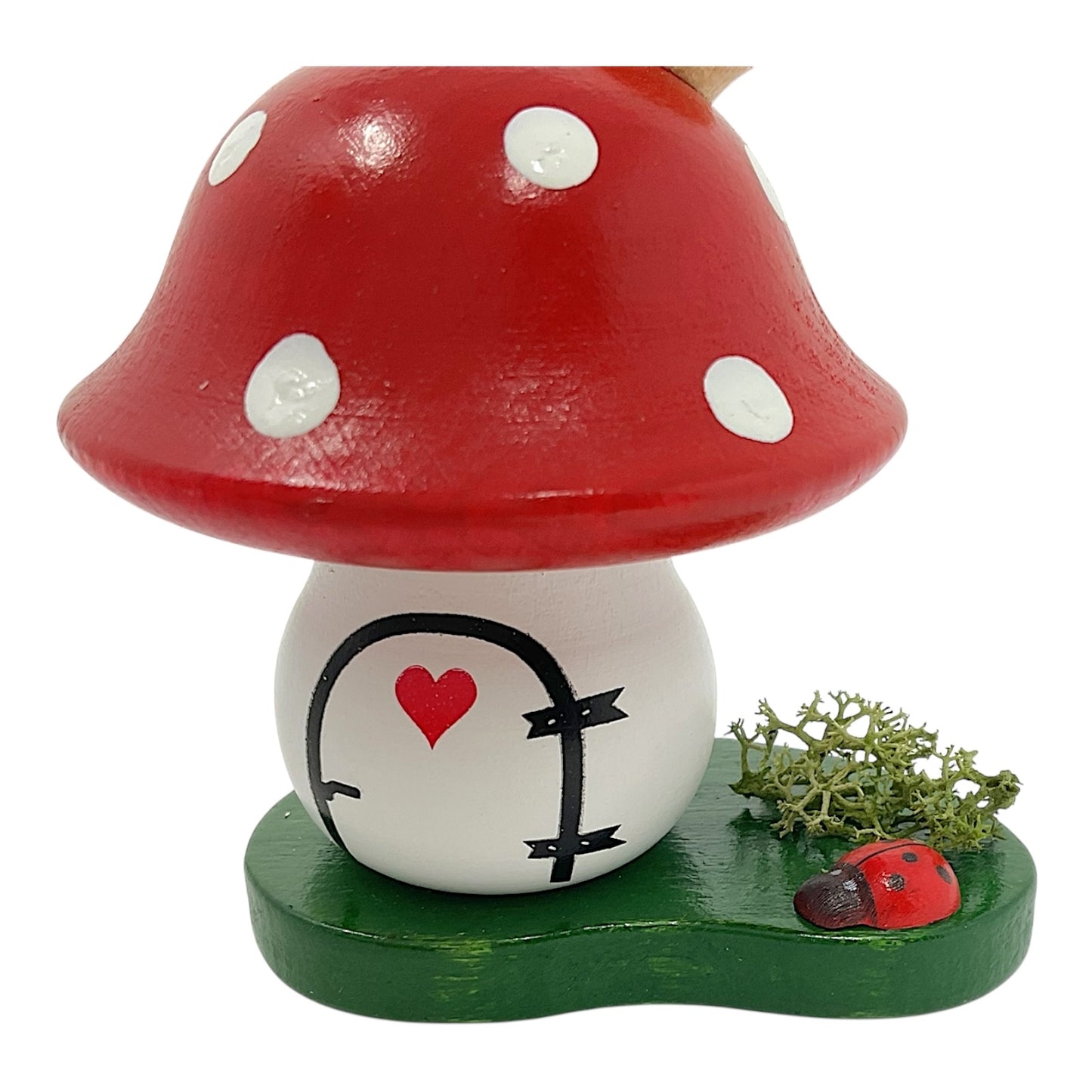 Pinnacle Peak Trading German Wood Red Mushroom Toadstool Incense Smoker 2.7 Inch