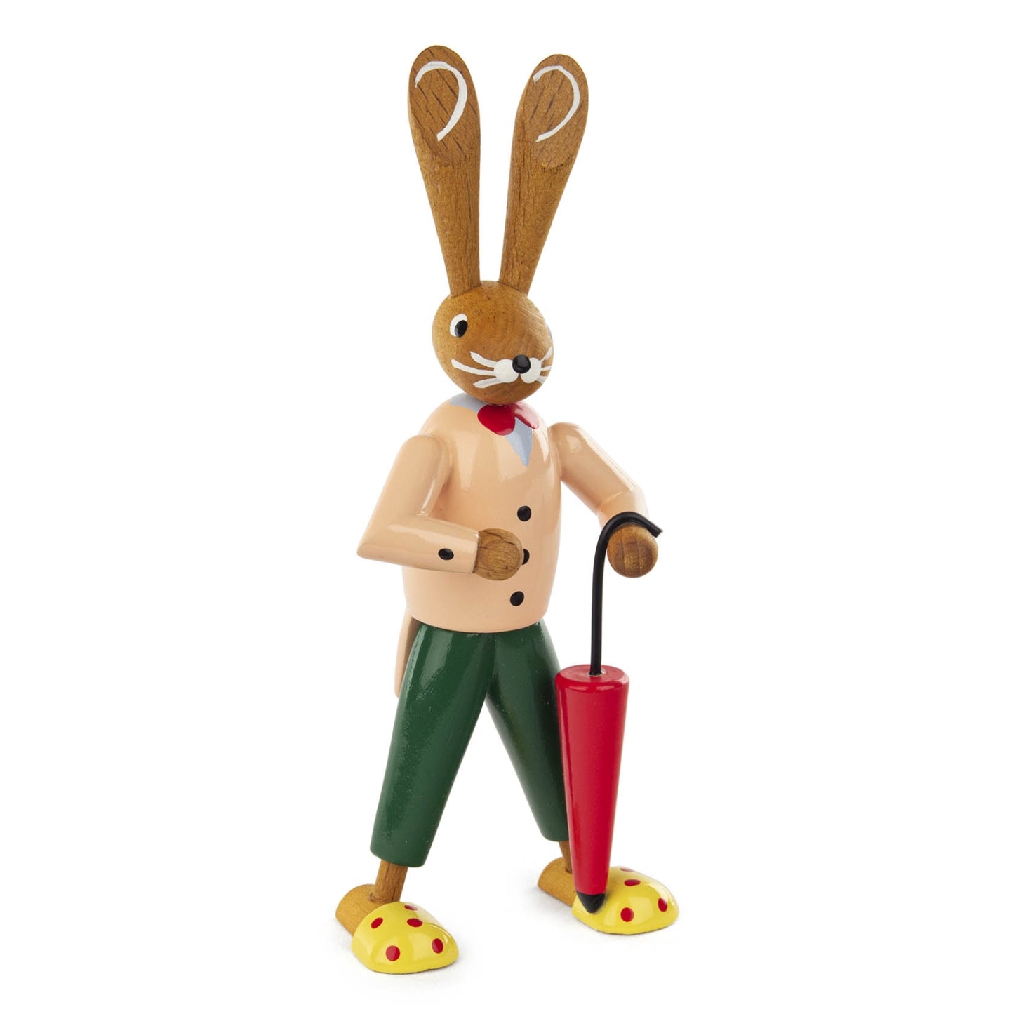 Pinnacle Peak Trading Easter Bunny Rabbit Couple German Wood Figurines 2 Piece Set 4.75 inch