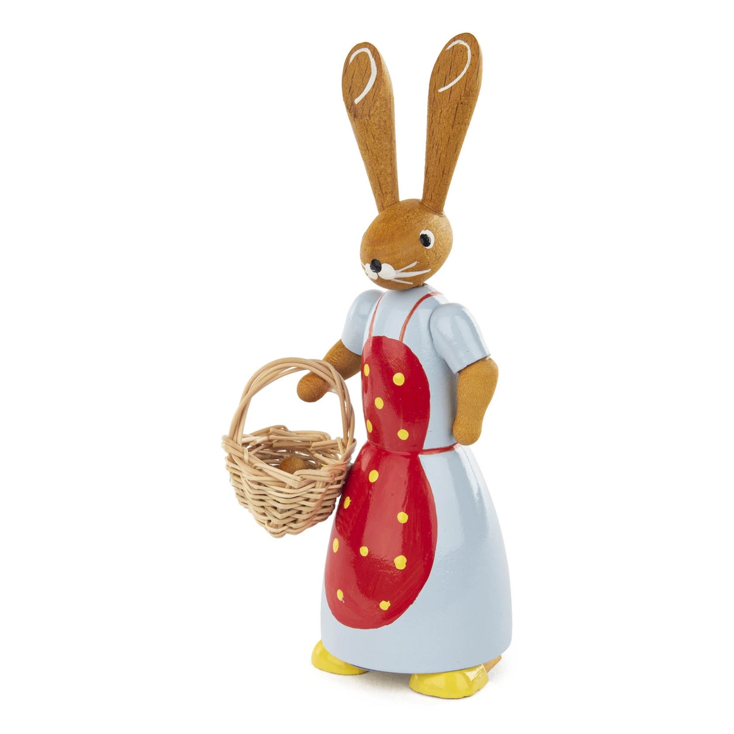 Pinnacle Peak Trading Easter Bunny Rabbit Couple German Wood Figurines 2 Piece Set 4.75 inch