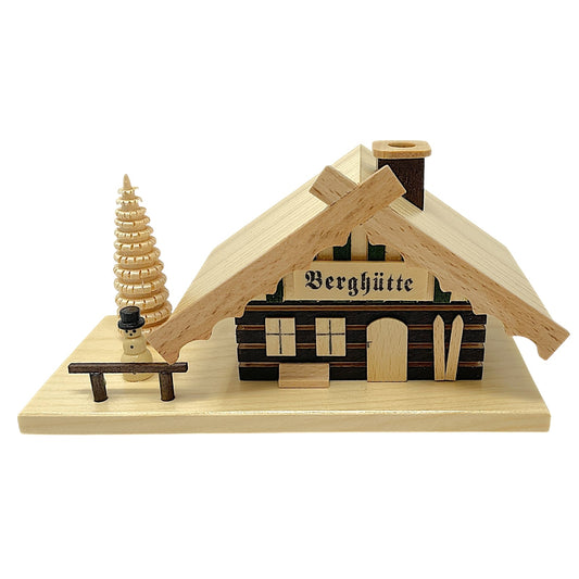 Pinnacle Peak Trading German Wood Mountain Smokehouse Hut Incense Smoker Burner 6 Inch
