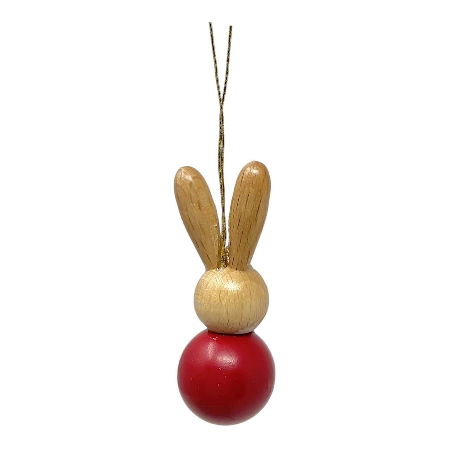 Pinnacle Peak Trading Red Blue Green Easter Bunny Rabbit Set of 3 German Wood Ornaments 2 inch