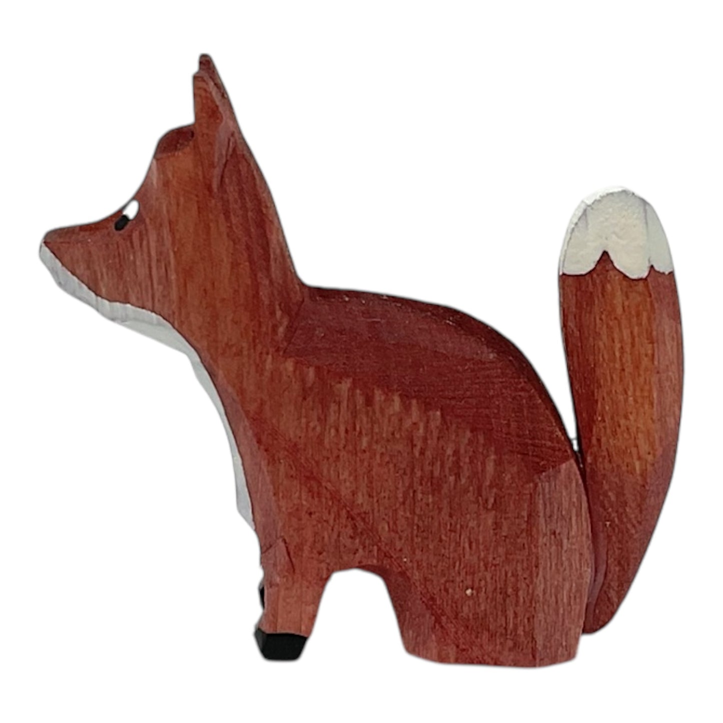 Pinnacle Peak Trading Miniature Fox German Carved Wood Decorative Figurine 1.6 inches Tall