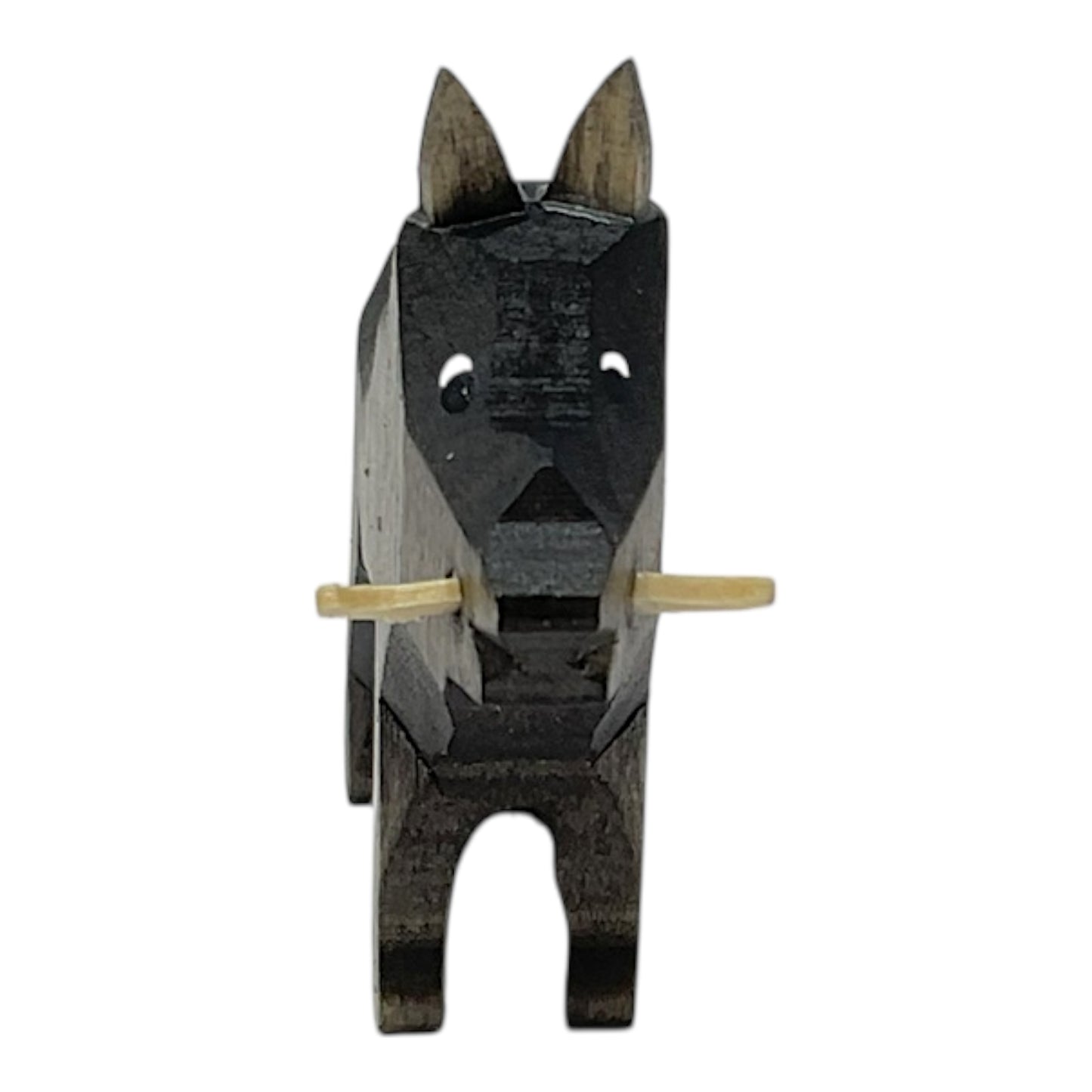 Pinnacle Peak Trading Wild Boar Pig Miniature German Carved Wood Decorative Figurine 1.75 inch tall