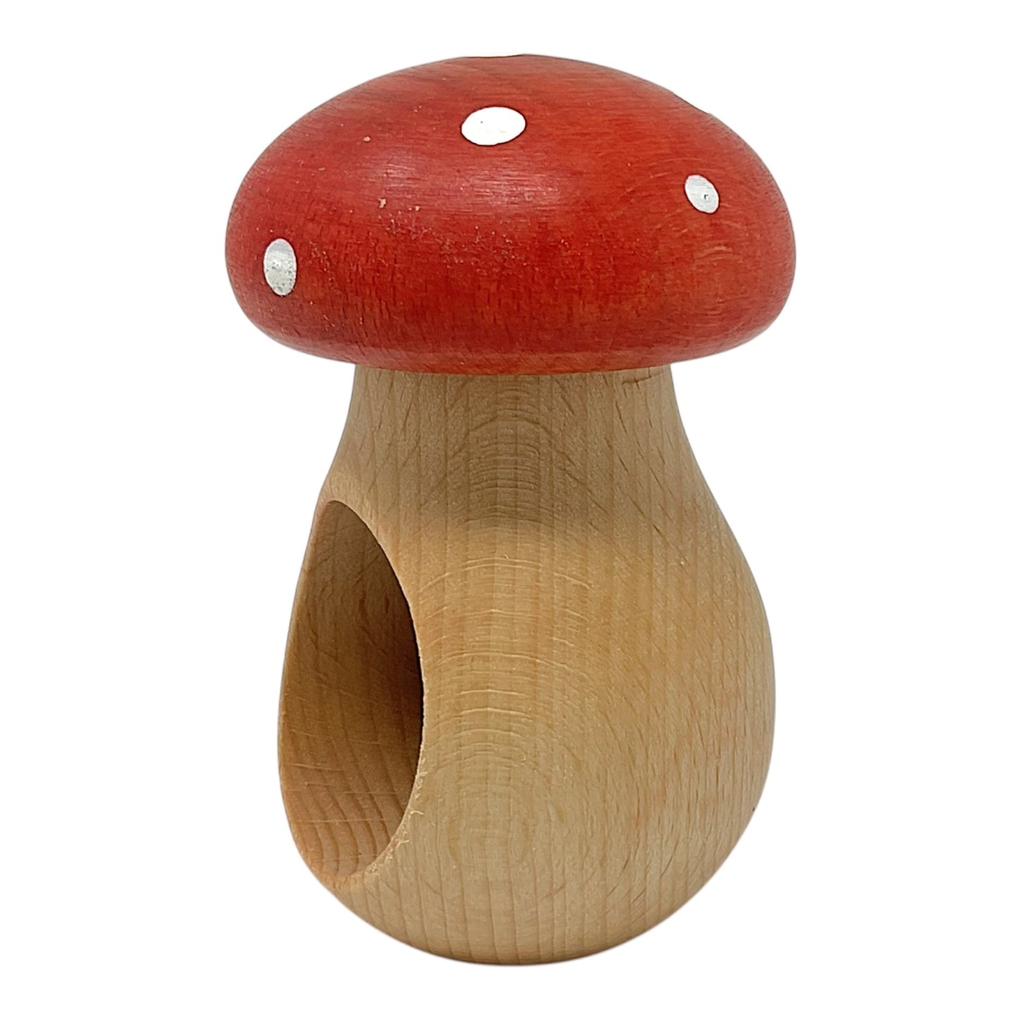 Pinnacle Peak Trading Toadstool Mushroom German Wood Functional Nutcracker for Cracking Nuts 4 inch