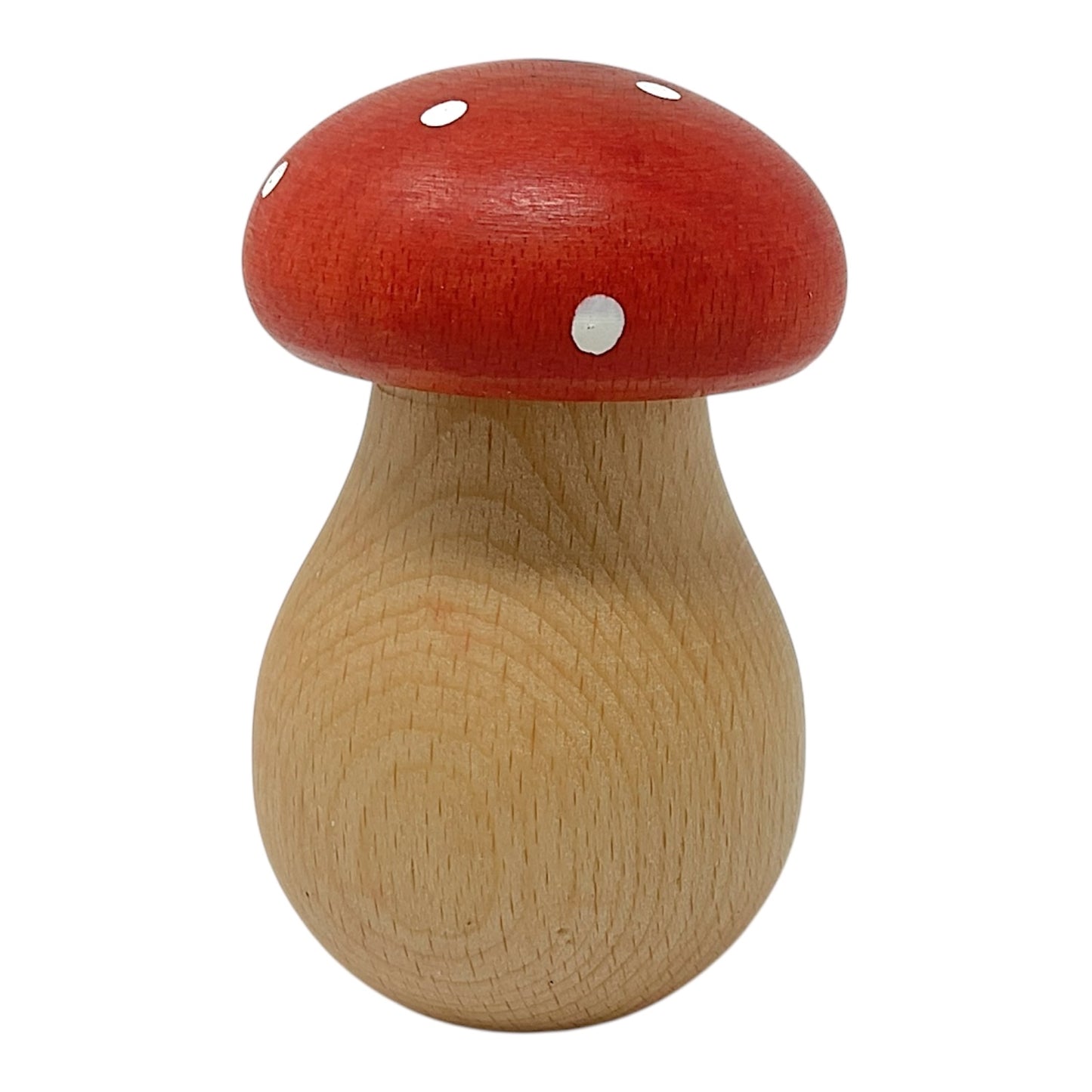 Pinnacle Peak Trading Toadstool Mushroom German Wood Functional Nutcracker for Cracking Nuts 4 inch