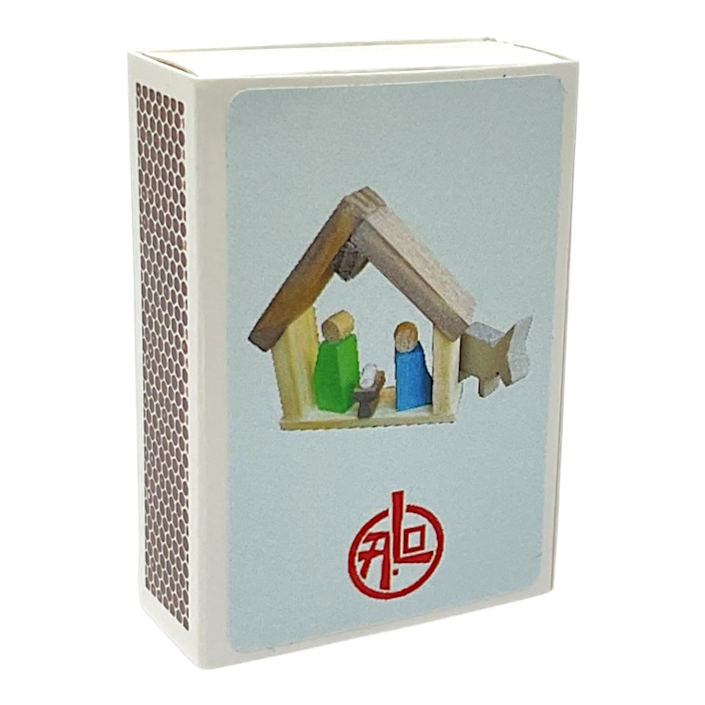 Pinnacle Peak Trading Matchbox Miniature Nativity Box German Wood Christmas Decoration 1.75 x 1.6 inch