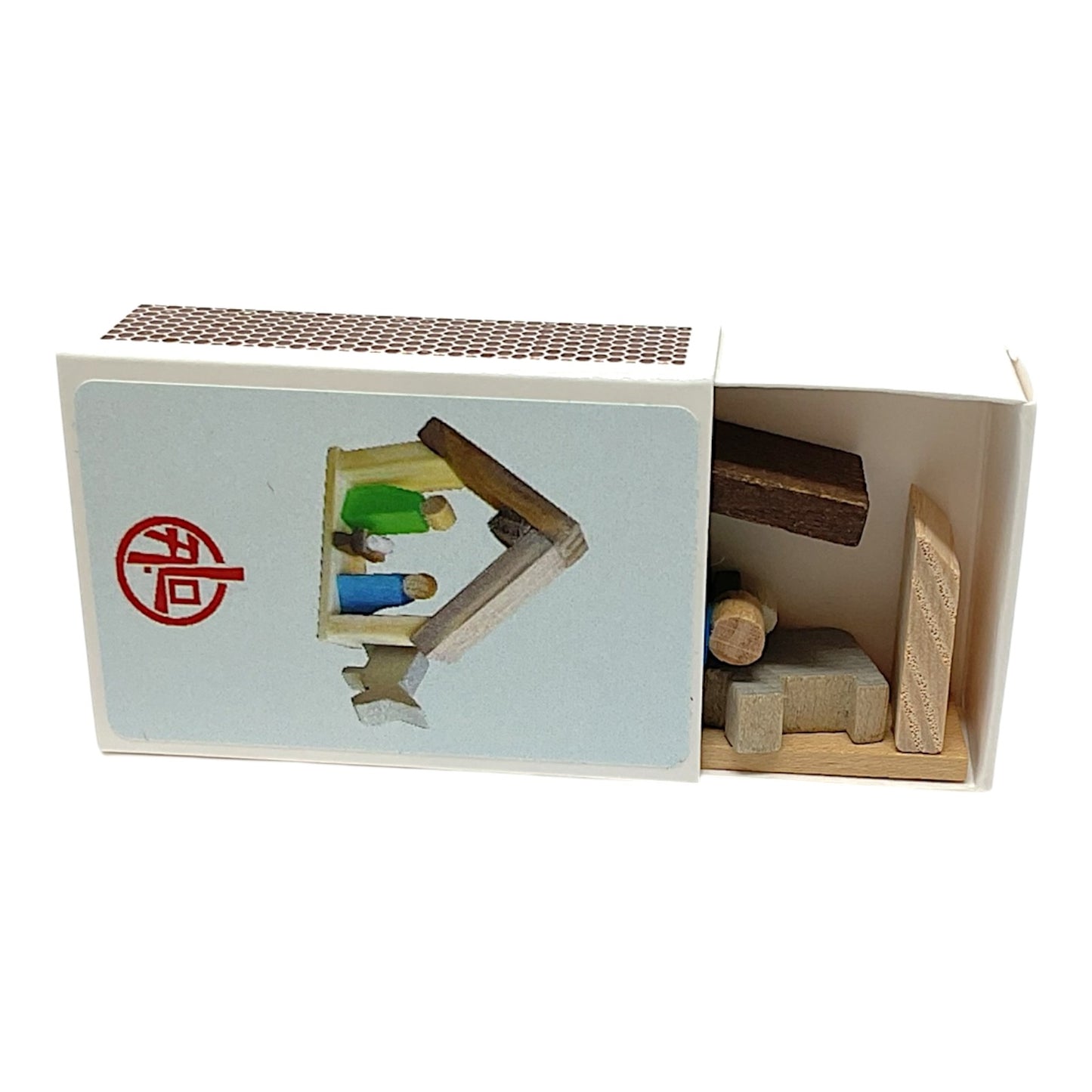 Pinnacle Peak Trading Matchbox Miniature Nativity Box German Wood Christmas Decoration 1.75 x 1.6 inch