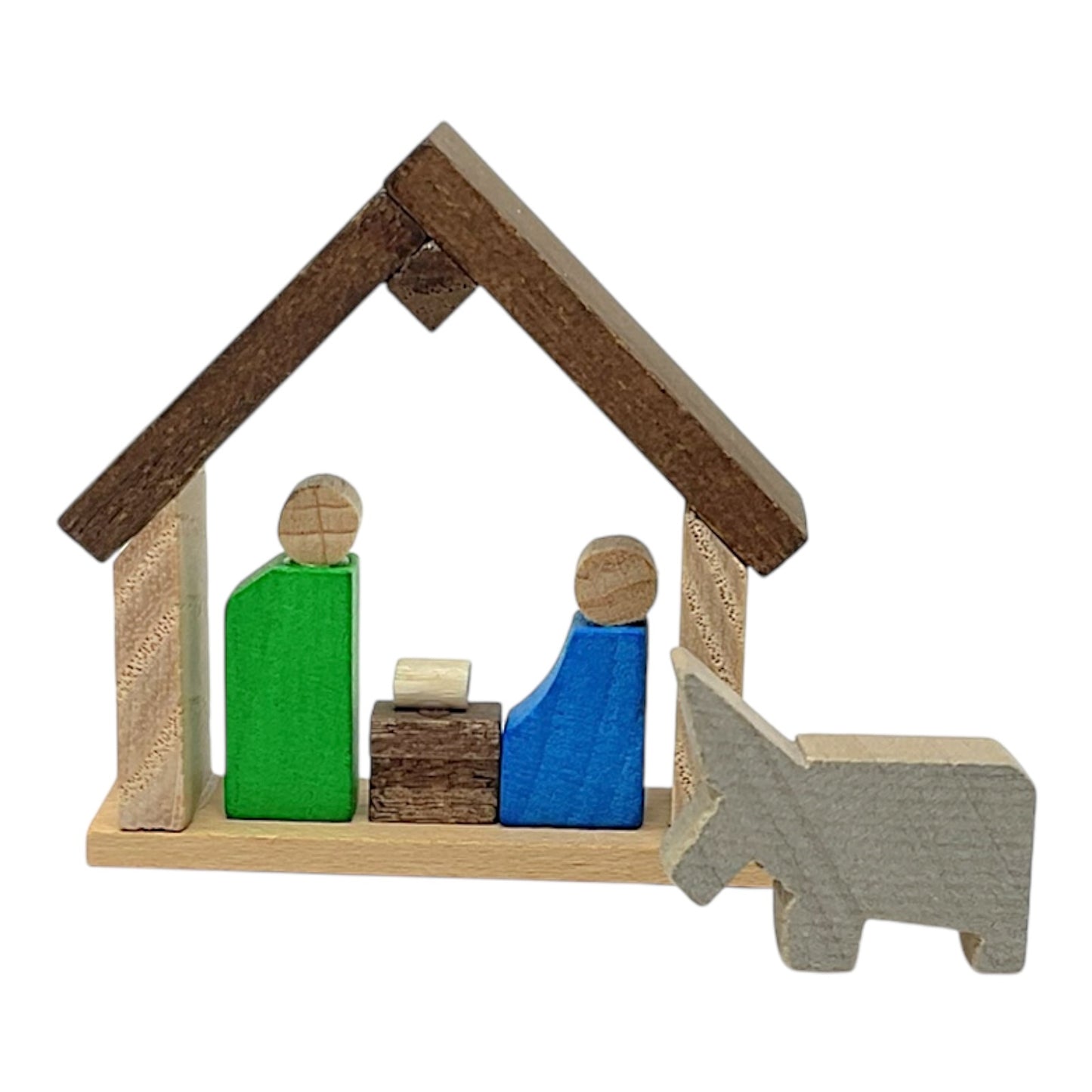 Pinnacle Peak Trading Matchbox Miniature Nativity Box German Wood Christmas Decoration 1.75 x 1.6 inch