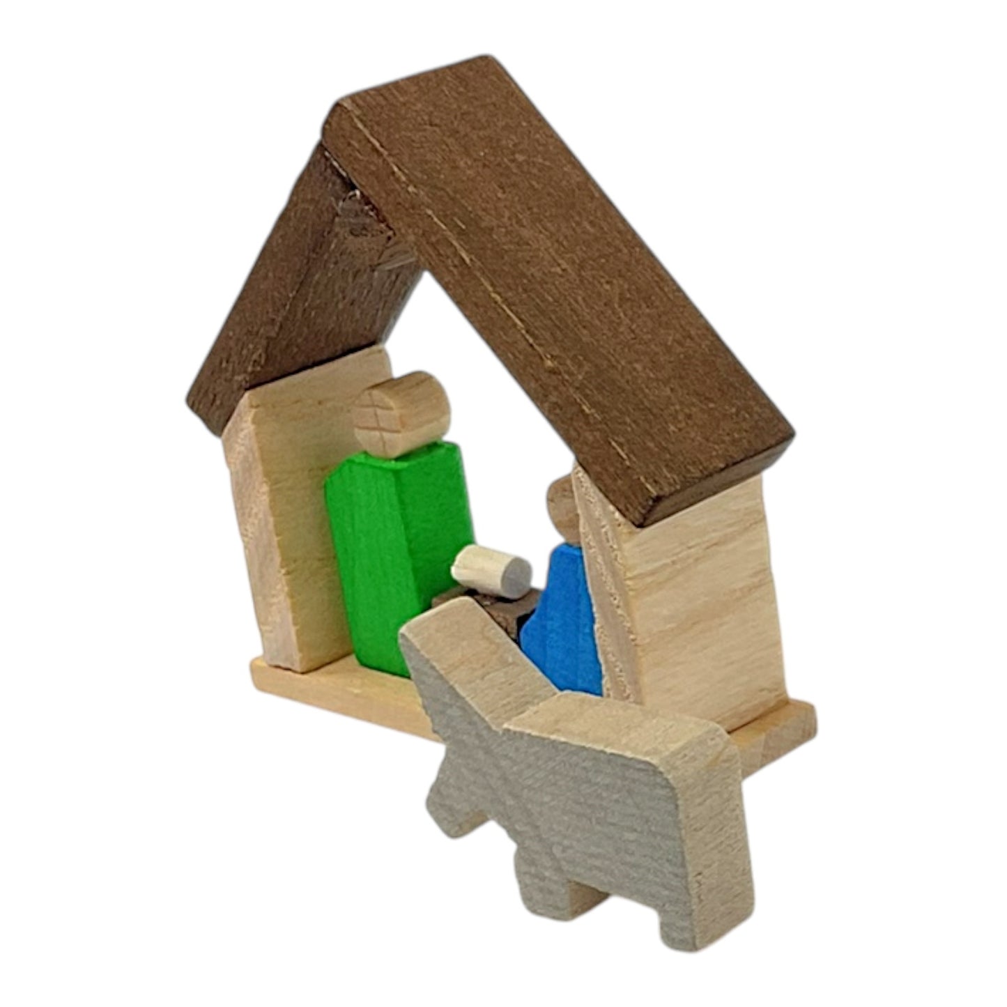 Pinnacle Peak Trading Matchbox Miniature Nativity Box German Wood Christmas Decoration 1.75 x 1.6 inch