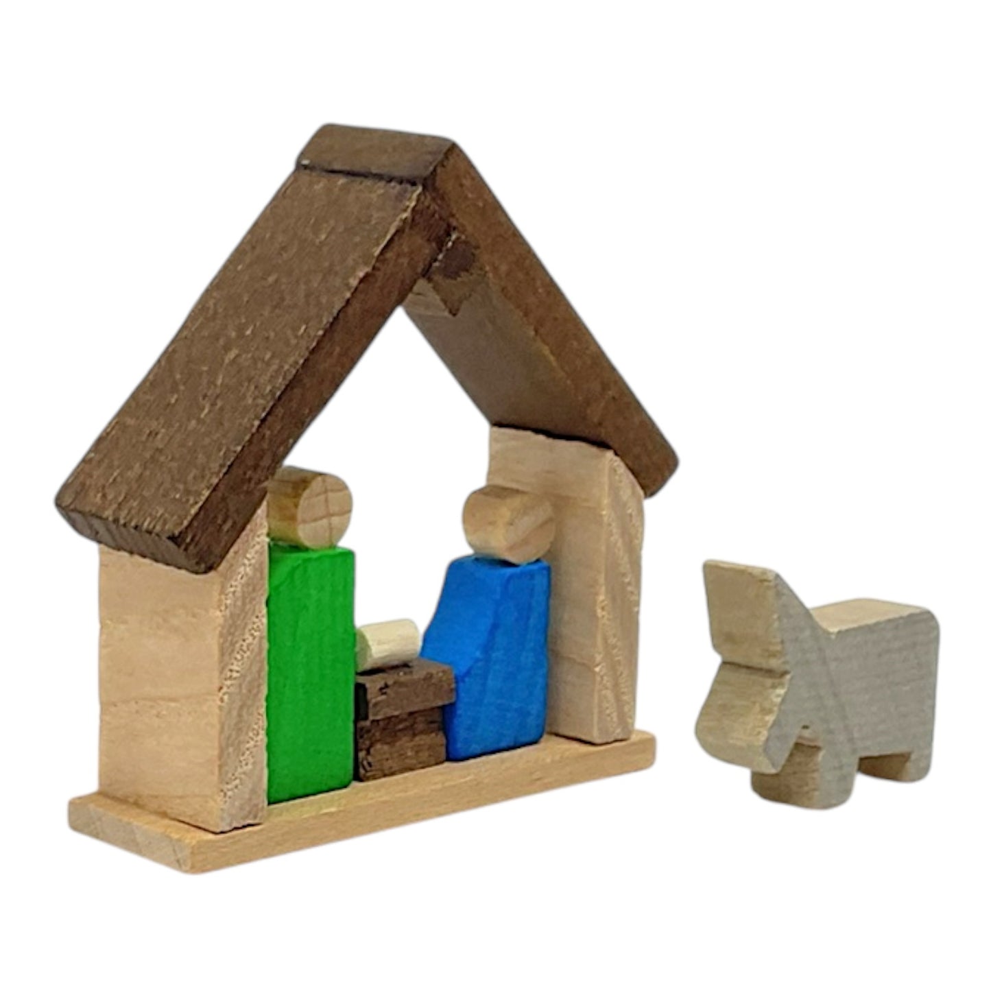 Pinnacle Peak Trading Matchbox Miniature Nativity Box German Wood Christmas Decoration 1.75 x 1.6 inch