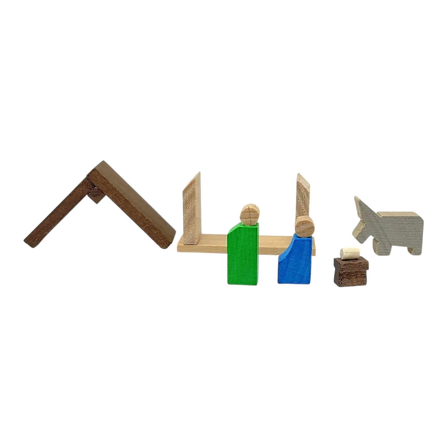 Pinnacle Peak Trading Matchbox Miniature Nativity Box German Wood Christmas Decoration 1.75 x 1.6 inch