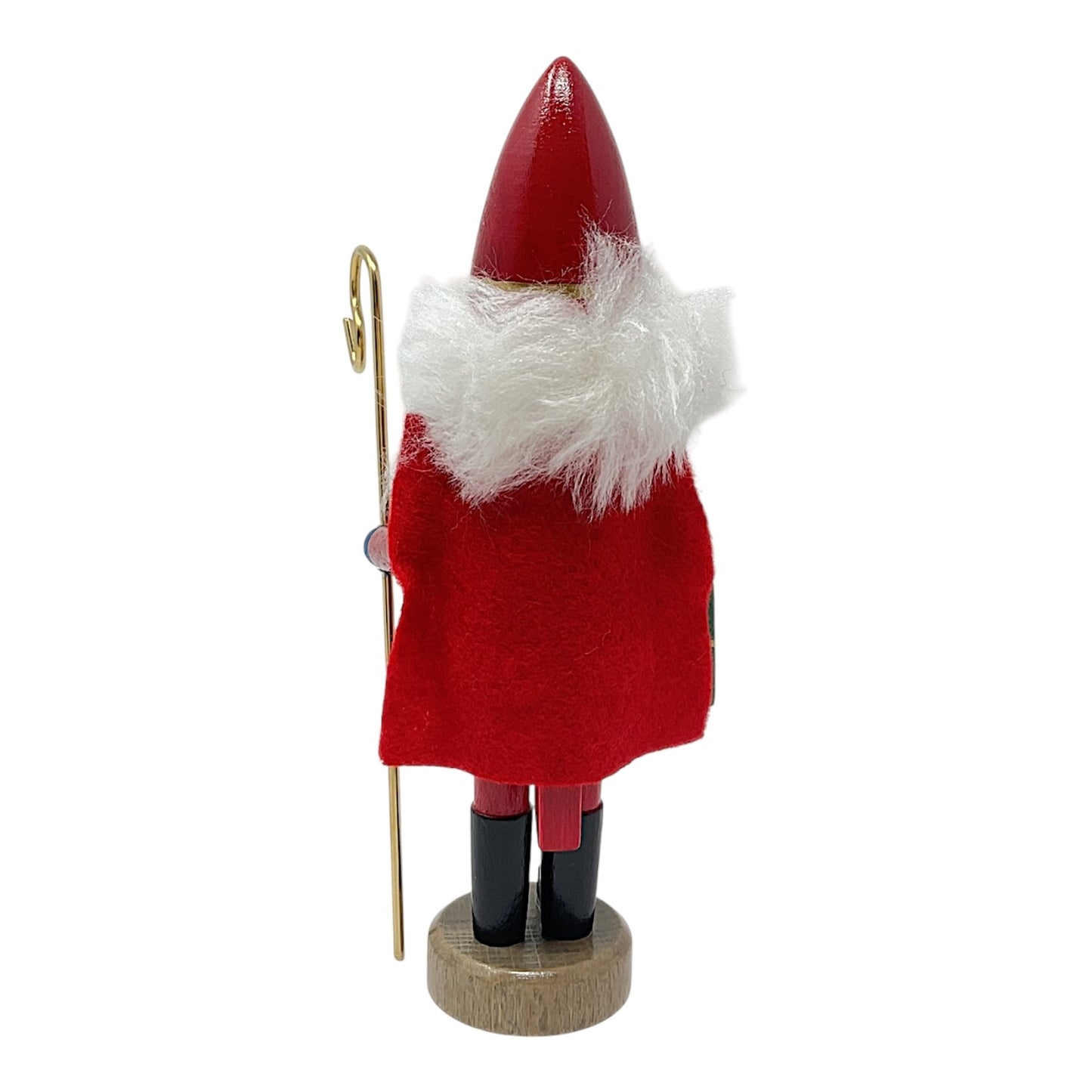 Pinnacle Peak Trading Saint Nicholas with Presents and Staff German Wood Christmas Nutcracker 5.9 inch