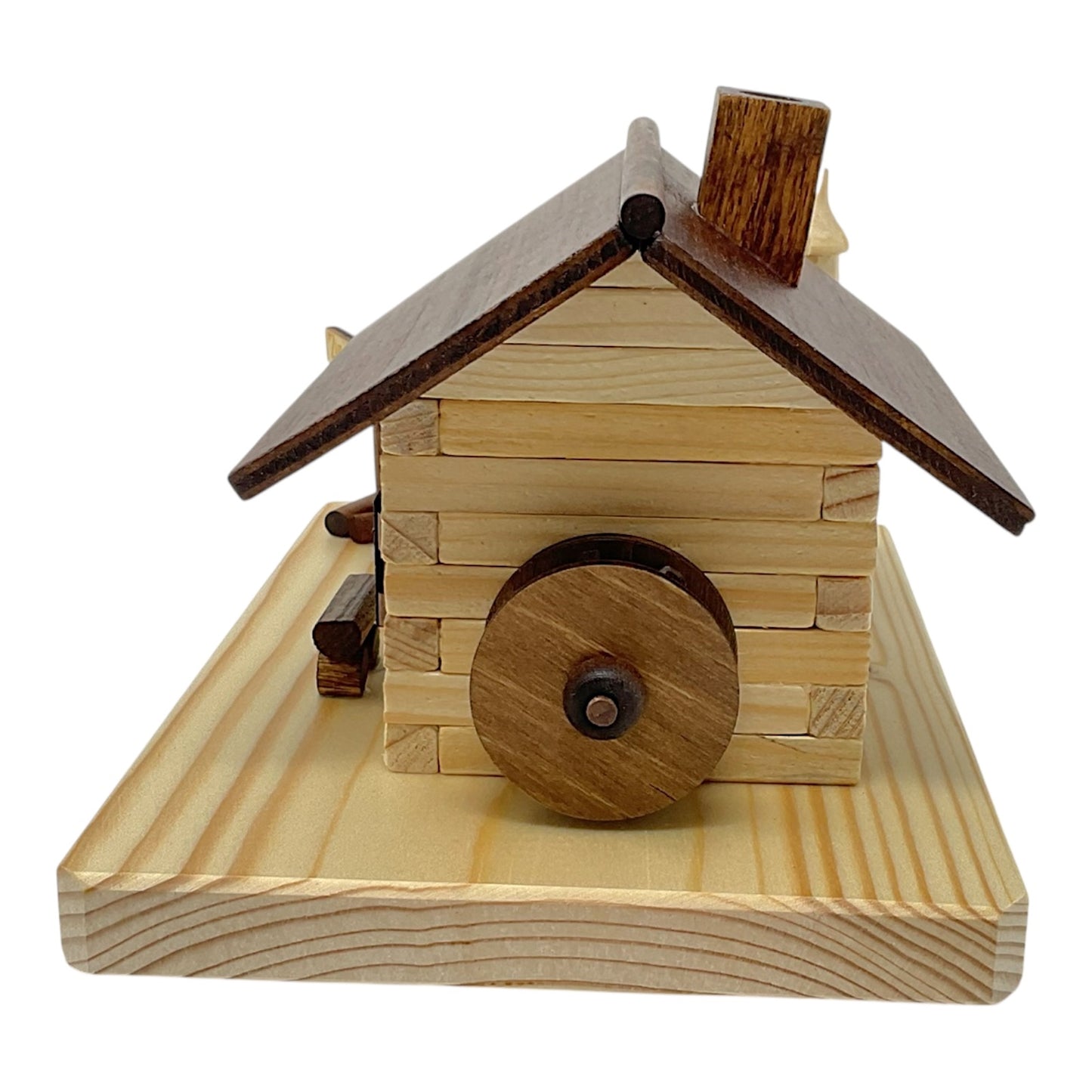 Pinnacle Peak Trading The Old Mill with Water Wheel German Wood Incense Smoker 7 x 4.5 inch