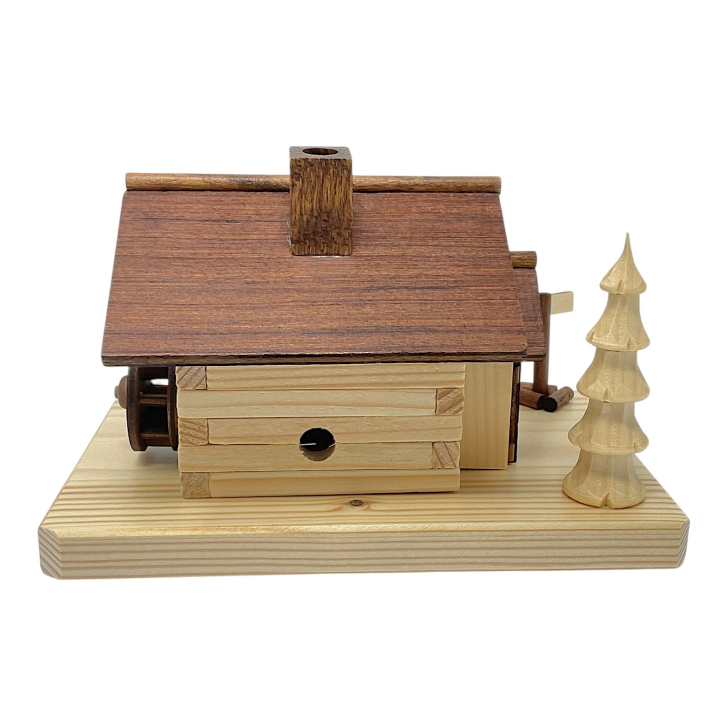 Pinnacle Peak Trading The Old Mill with Water Wheel German Wood Incense Smoker 7 x 4.5 inch