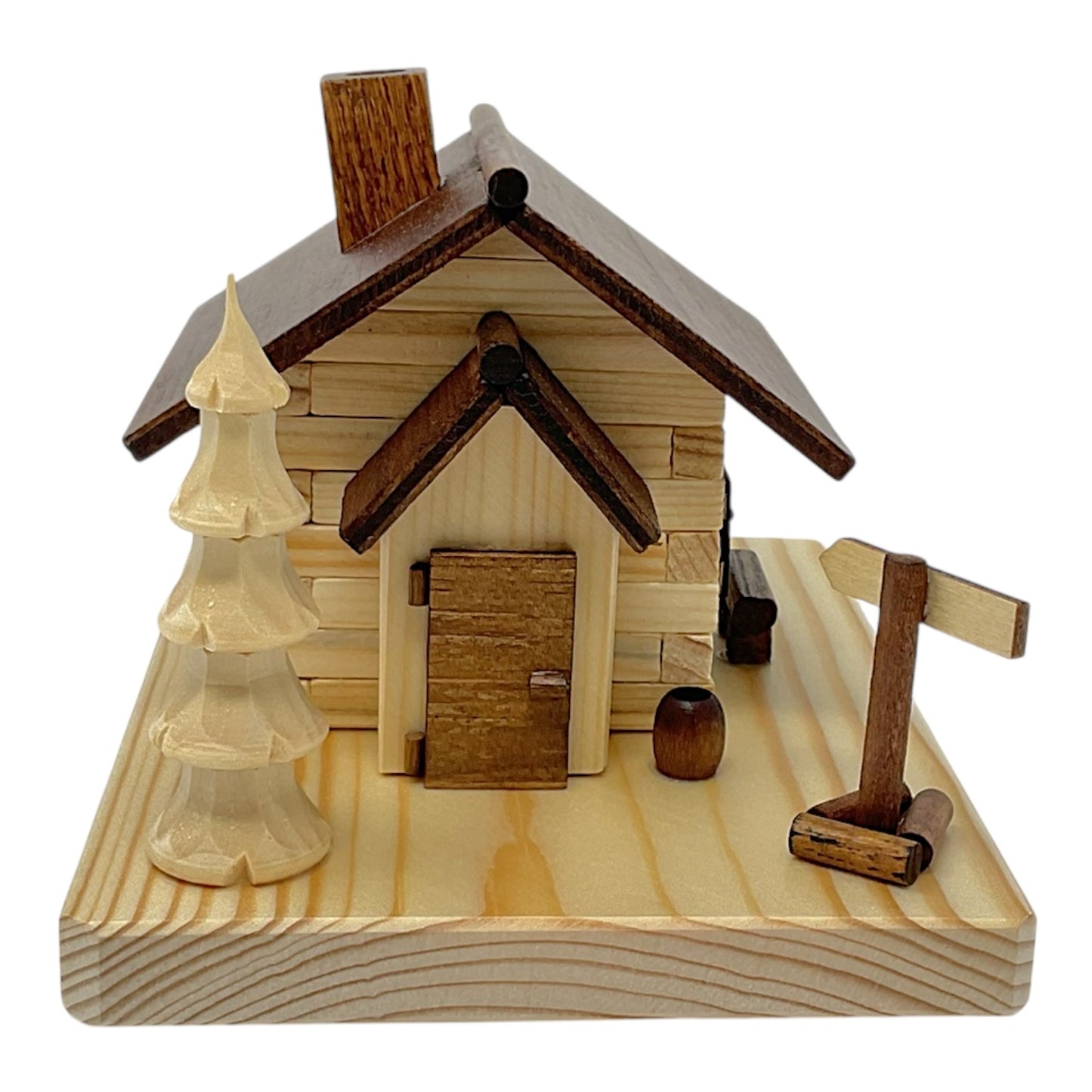 Pinnacle Peak Trading The Old Mill with Water Wheel German Wood Incense Smoker 7 x 4.5 inch