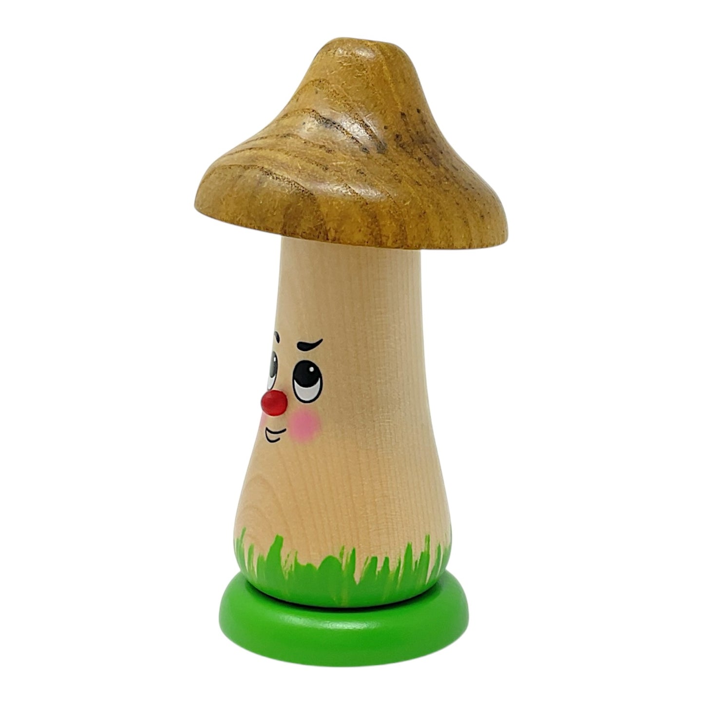 Pinnacle Peak Trading Brown Mushroom with Face German Wood Incense Smoker 5 inch