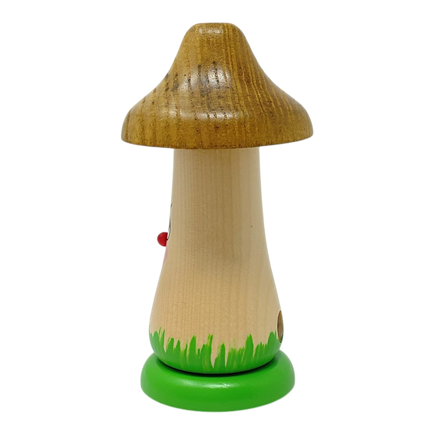 Pinnacle Peak Trading Brown Mushroom with Face German Wood Incense Smoker 5 inch