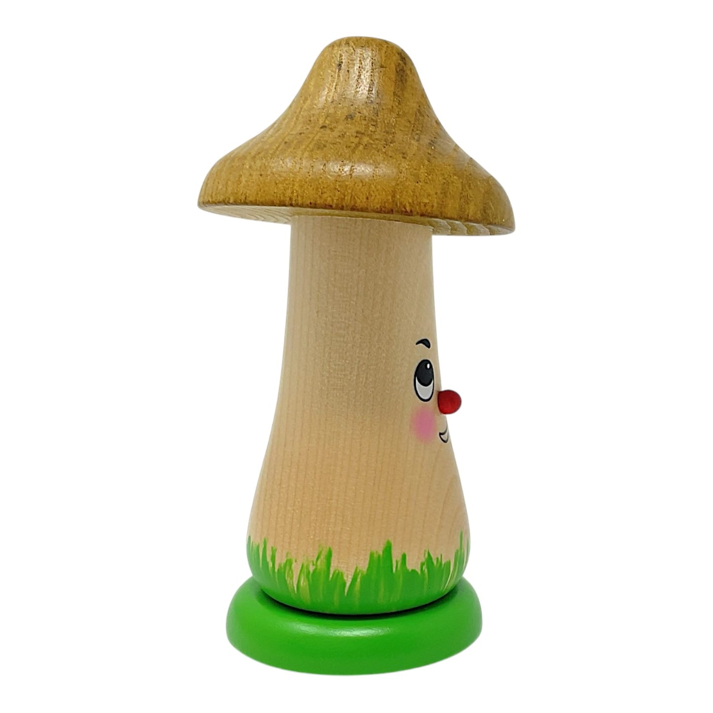 Pinnacle Peak Trading Brown Mushroom with Face German Wood Incense Smoker 5 inch