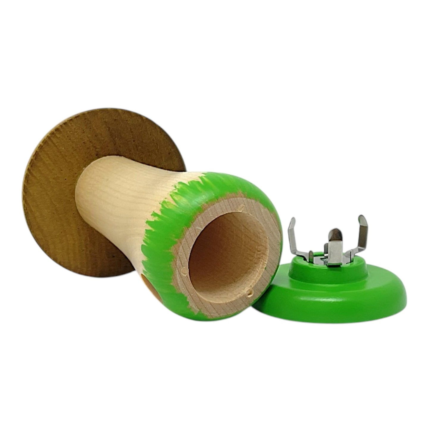 Pinnacle Peak Trading Brown Mushroom with Face German Wood Incense Smoker 5 inch