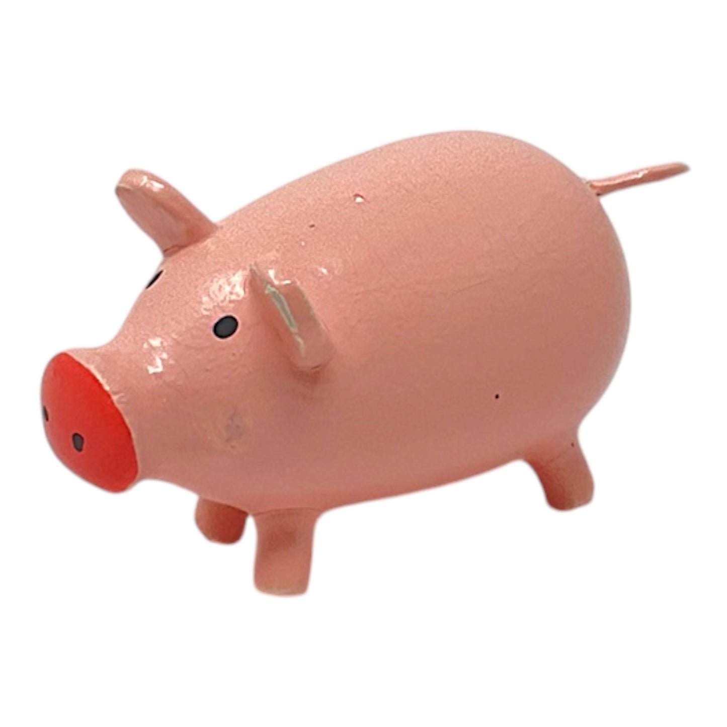 Pinnacle Peak Trading Pink Pig Family with Trough Miniature German Wood Figurines 5 Piece Set