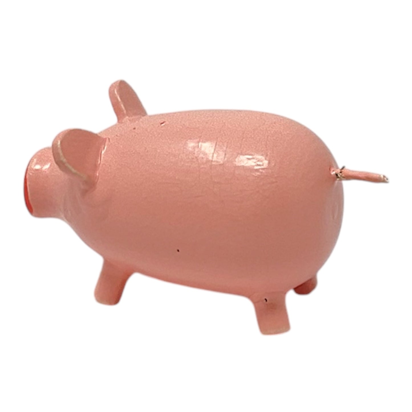 Pinnacle Peak Trading Pink Pig Family with Trough Miniature German Wood Figurines 5 Piece Set