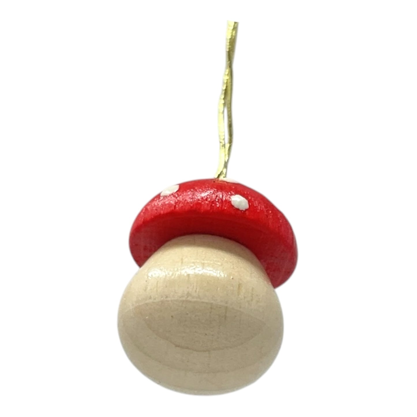 Pinnacle Peak Trading Red Toadstool Mushroom Miniature German Wood Christmas Ornaments 6 Piece Set .75 inch