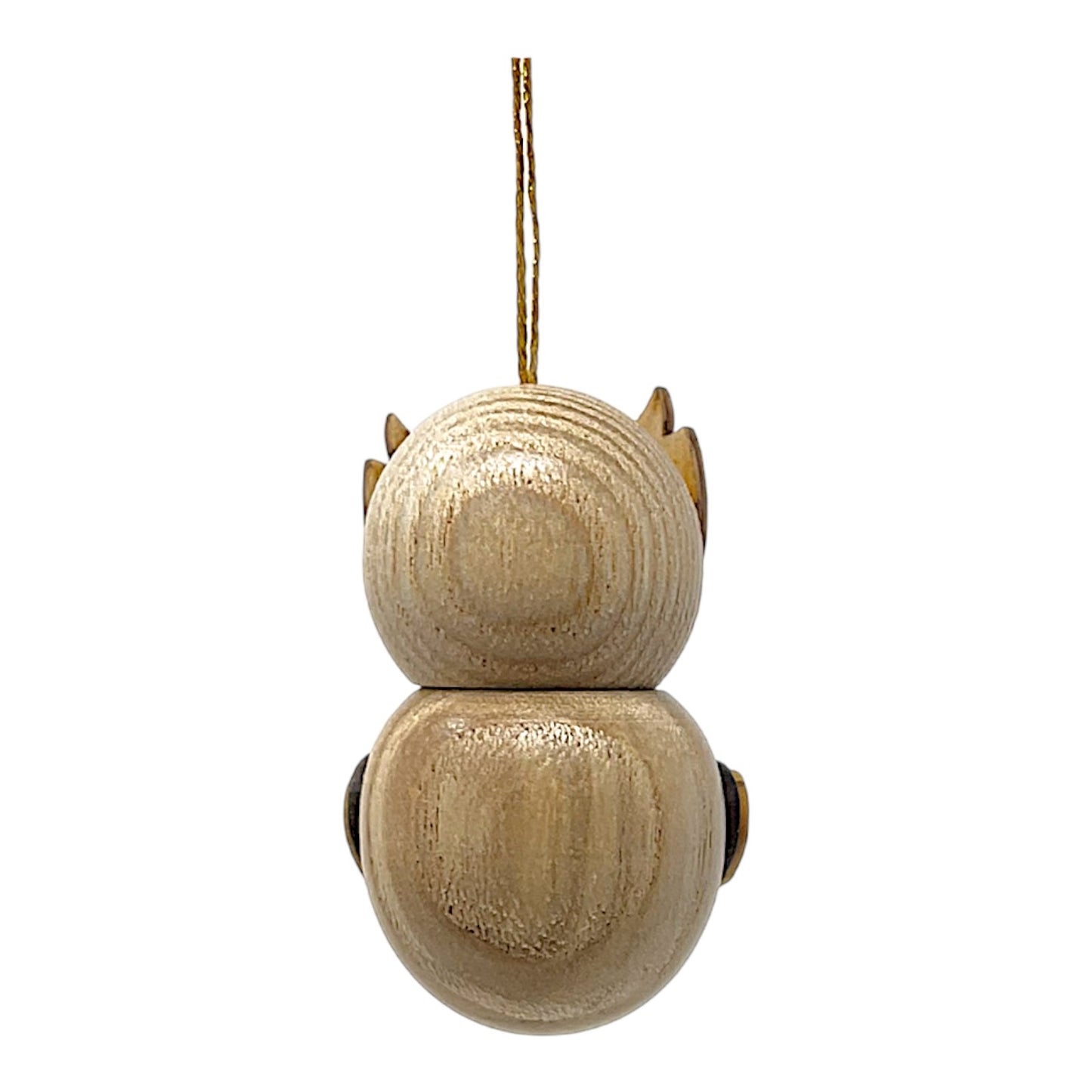 Pinnacle Peak Trading Natural Owl with Coffee Cup German Wood Christmas Tree Ornament 1.5 inch