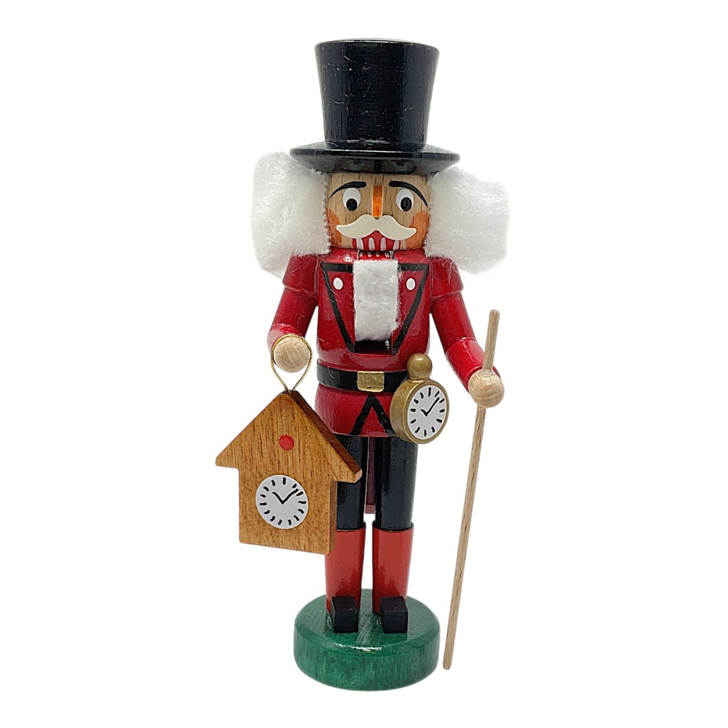 Pinnacle Peak Trading Clock Seller German Wood Christmas Nutcracker 5.5 inch
