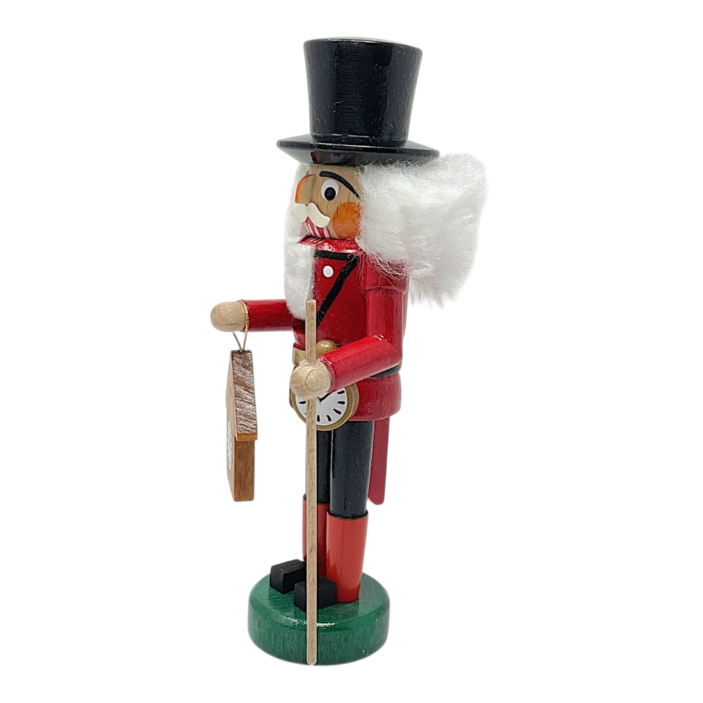 Pinnacle Peak Trading Clock Seller German Wood Christmas Nutcracker 5.5 inch