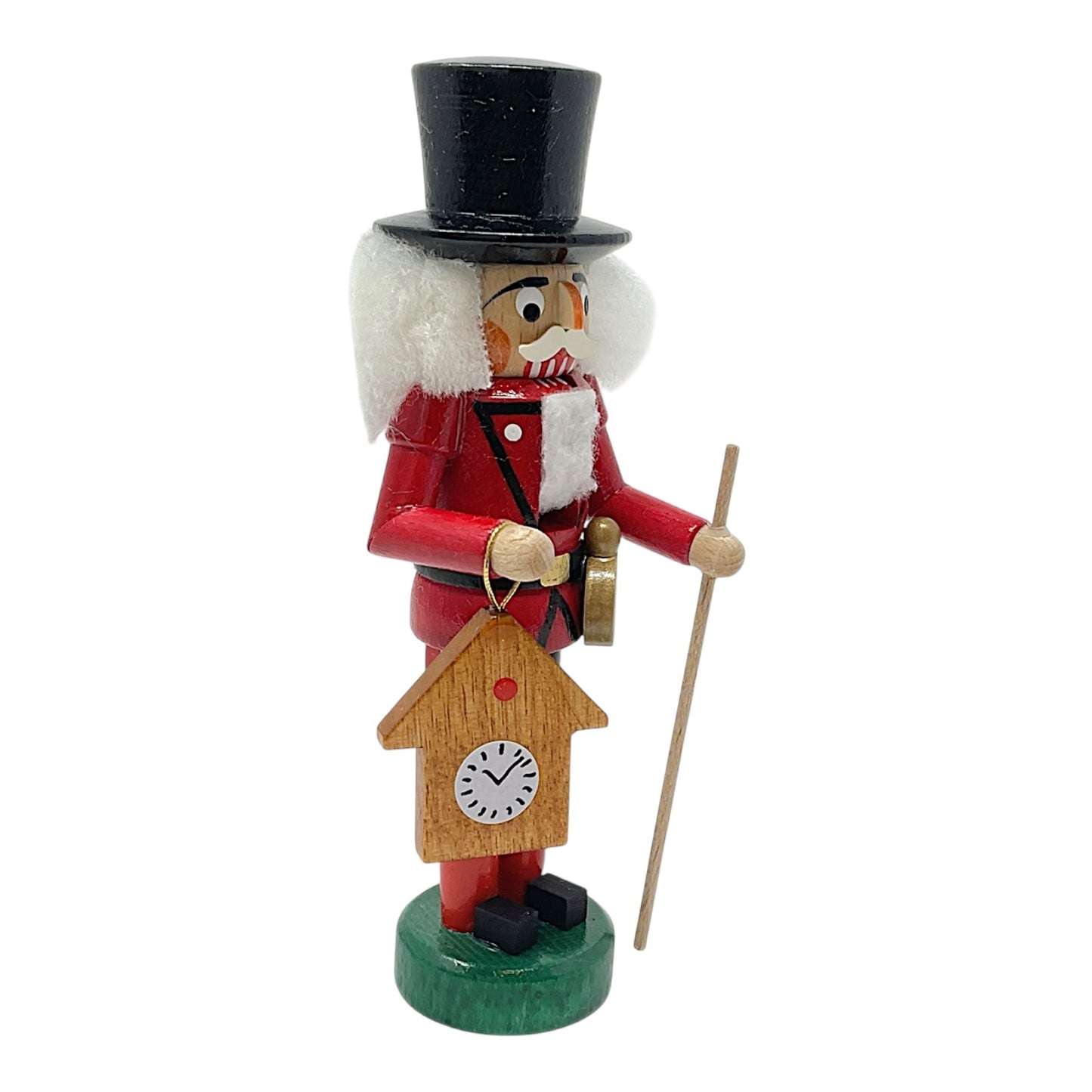 Pinnacle Peak Trading Clock Seller German Wood Christmas Nutcracker 5.5 inch