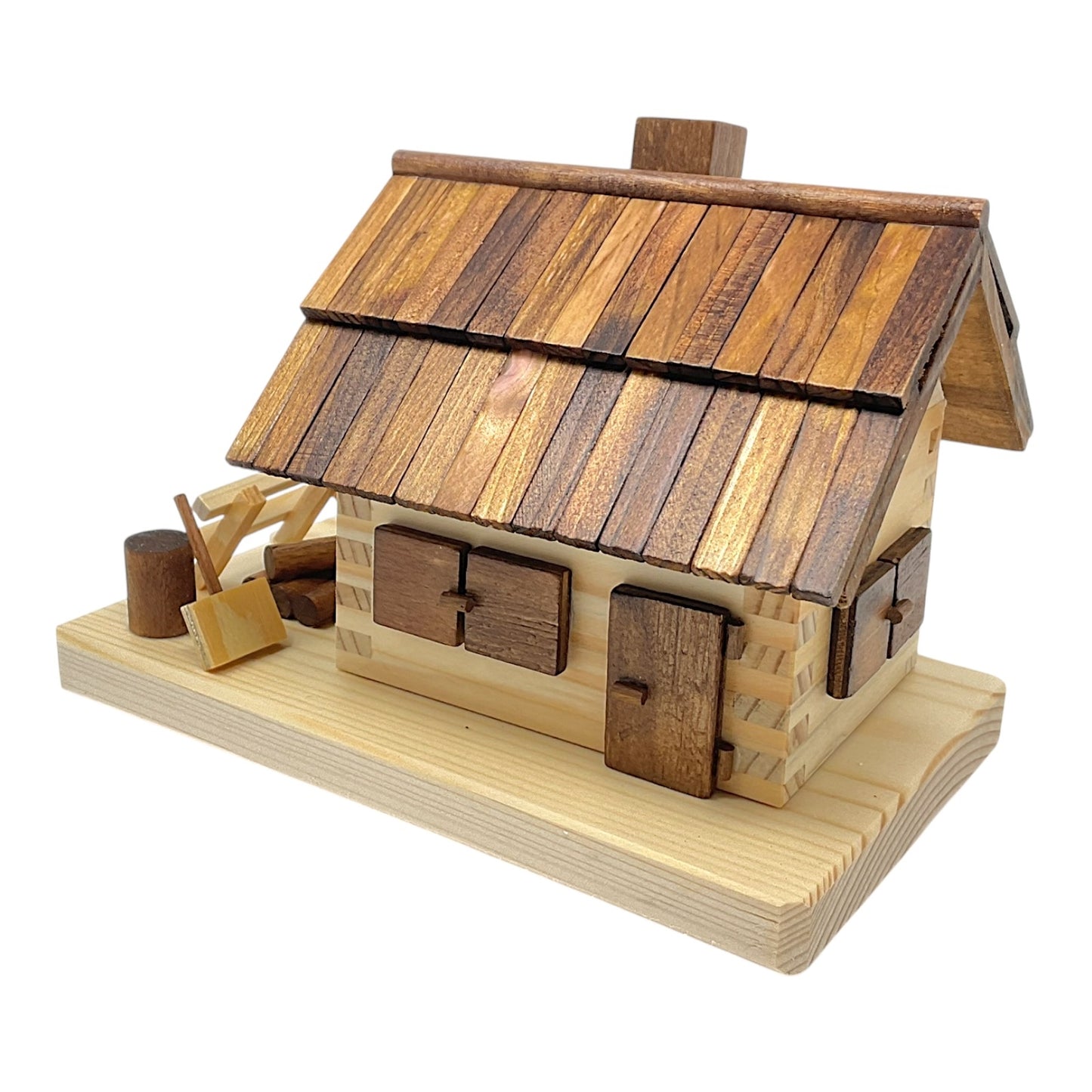 Pinnacle Peak Trading Forest House Cabin German Wood Christmas Incense Smoker 7 x 5 inch