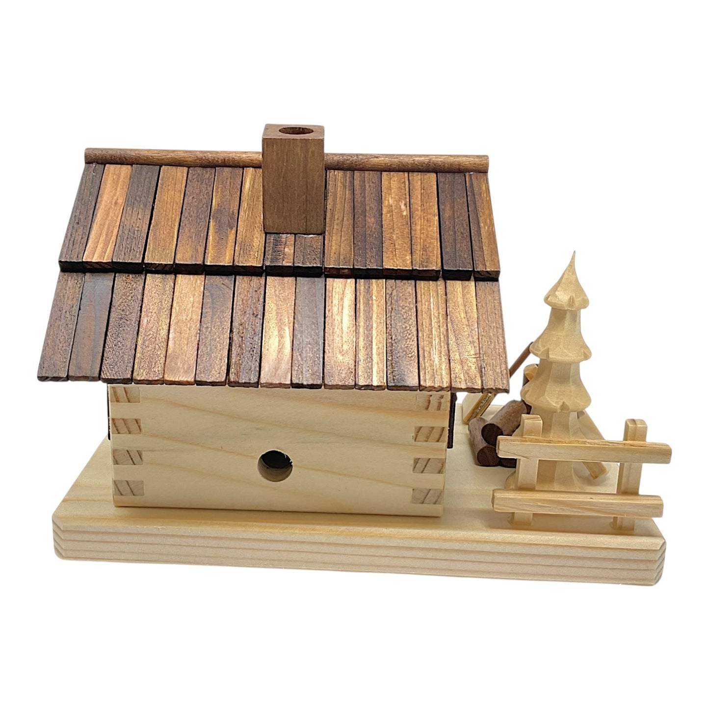Pinnacle Peak Trading Forest House Cabin German Wood Christmas Incense Smoker 7 x 5 inch