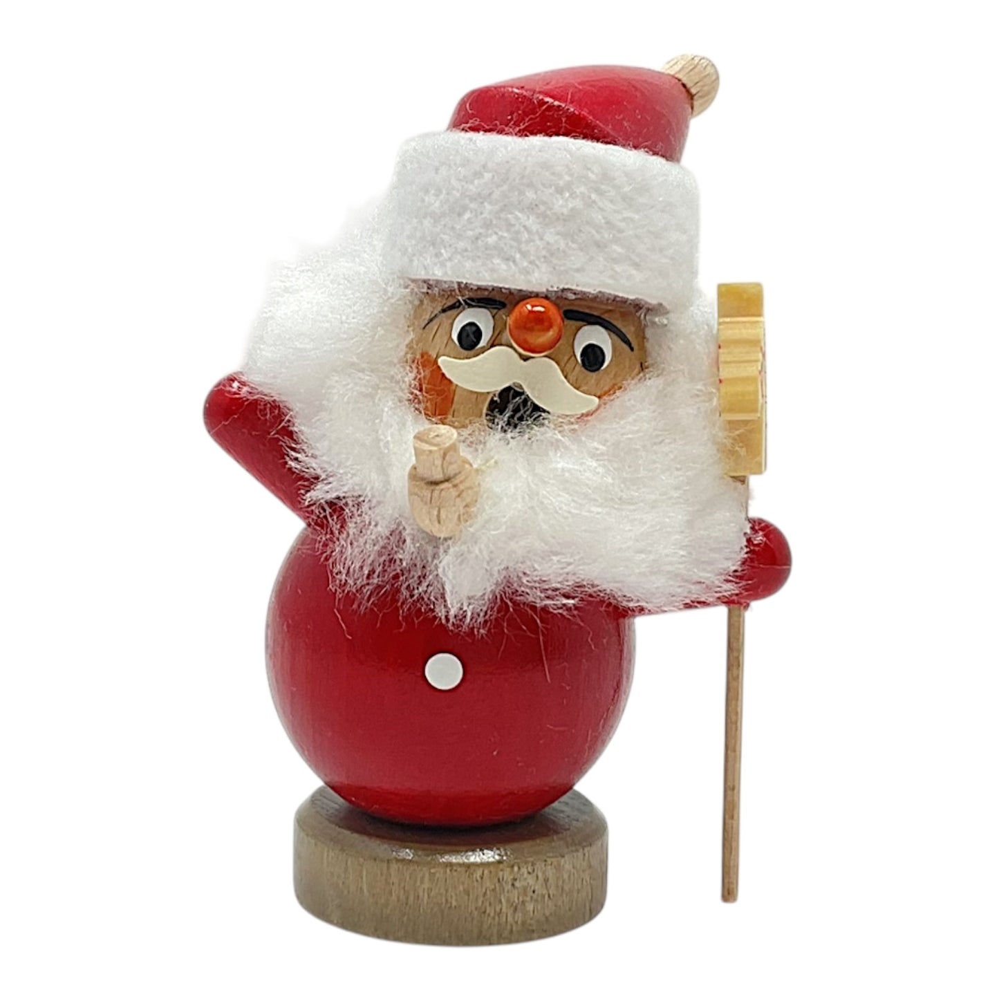 Pinnacle Peak Trading Santa Claus with Horse Toy Miniature German Wood Incense Holder 3.75 Inch