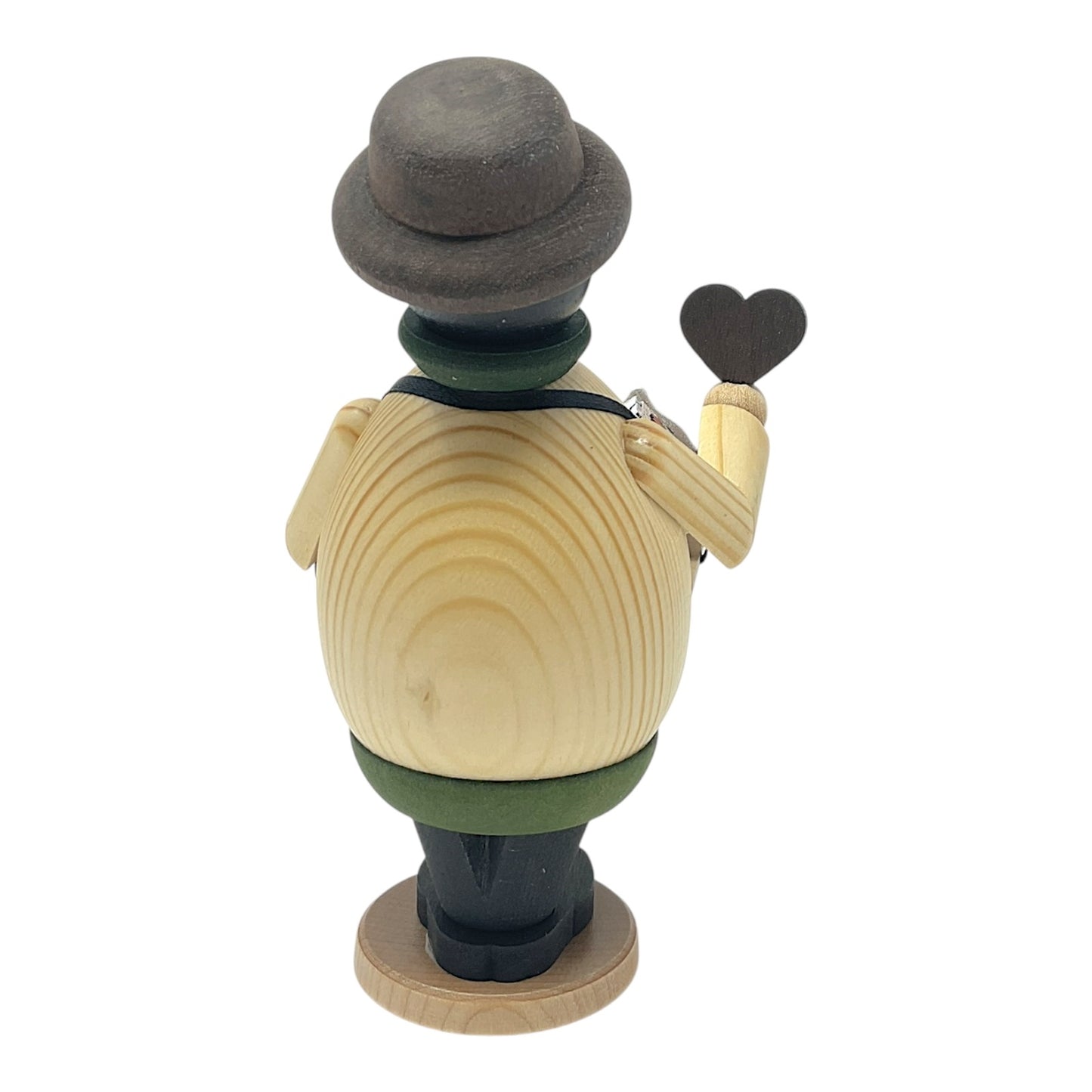 Pinnacle Peak Trading Happy Max Gingerbread Man Seller German Wood Incense Smoker 6.5 Inch