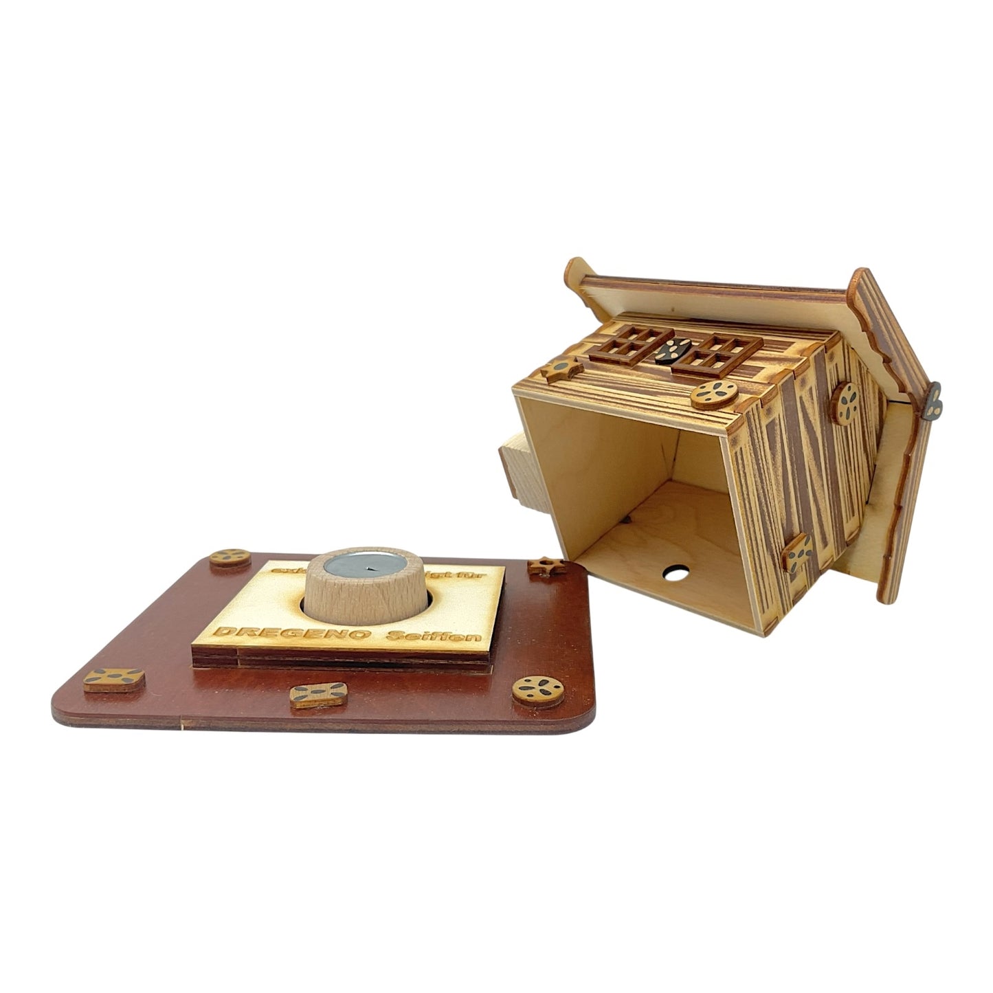 Pinnacle Peak Trading Gingerbread House German Wood Christmas Incense Smoker 4.9 x 3.75 inch