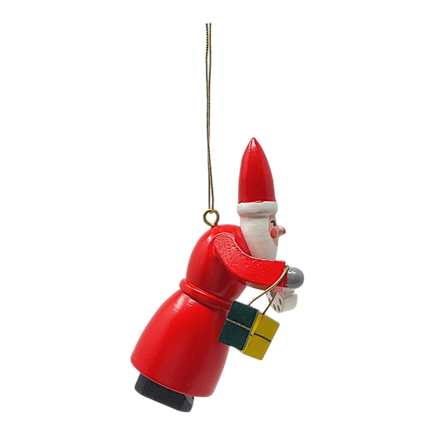 Pinnacle Peak Trading Santa Claus with Horse Toy and Presents German Wood Christmas Ornament 2.6 inch