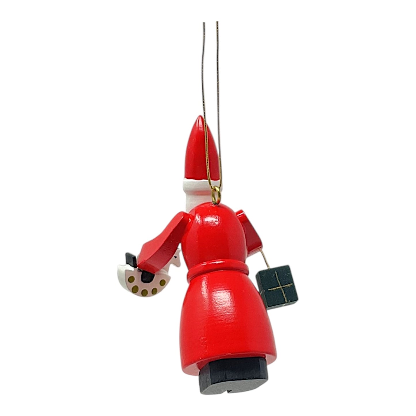 Pinnacle Peak Trading Santa Claus with Horse Toy and Presents German Wood Christmas Ornament 2.6 inch