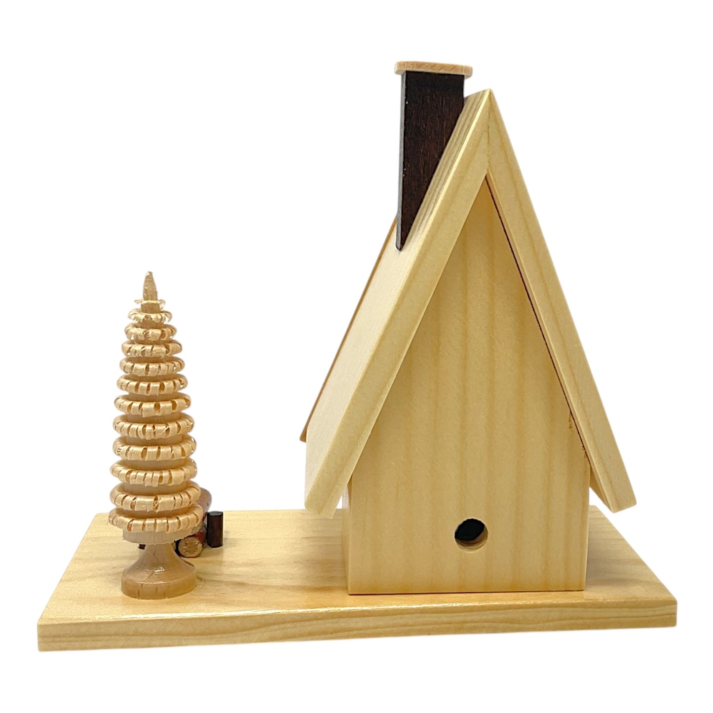 Pinnacle Peak Trading Hunter's Cabin German Wood Christmas Incense Smoker 5.75 x 5.1 inch