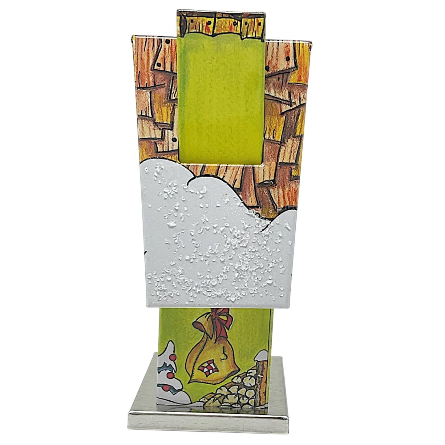 Knox Green Metal Smoker House with Forest Animals Incense Smoker 4.3 Inch